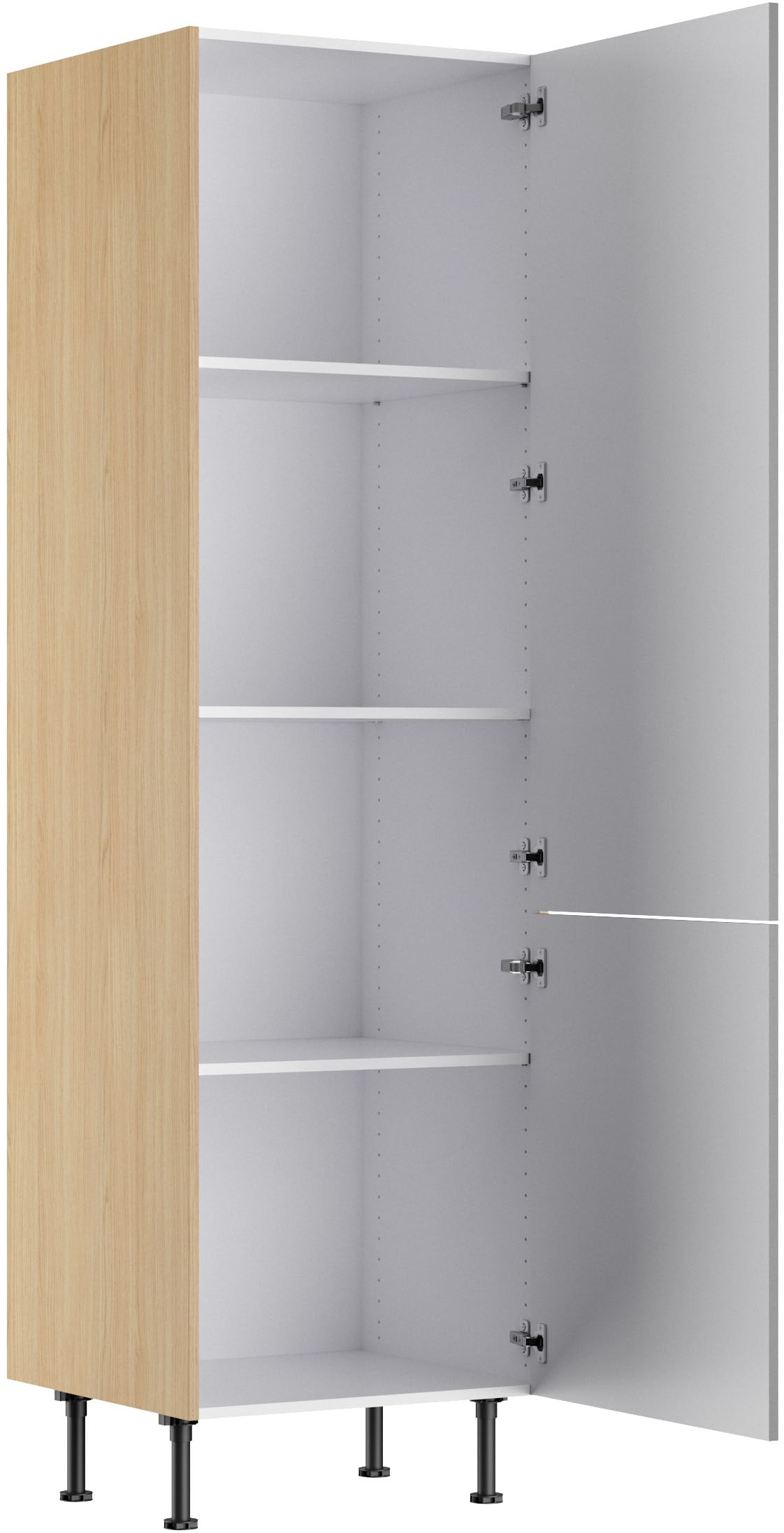 KOCHSTATION Vorratsschrank »KS-Lucy« Breite 60 cm, mit 2 Türen, Soft-Close, höhenverstellbare Füsse