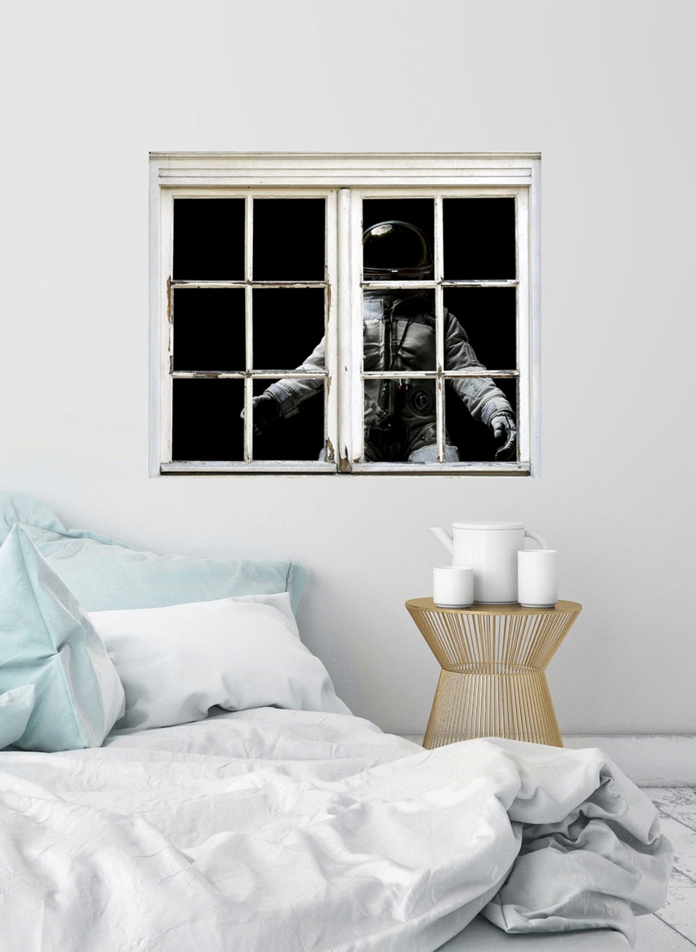 queence Wandsticker »Astronaut« Wandsticker, Wandbild, selbstklebend, Weltall, Sterne