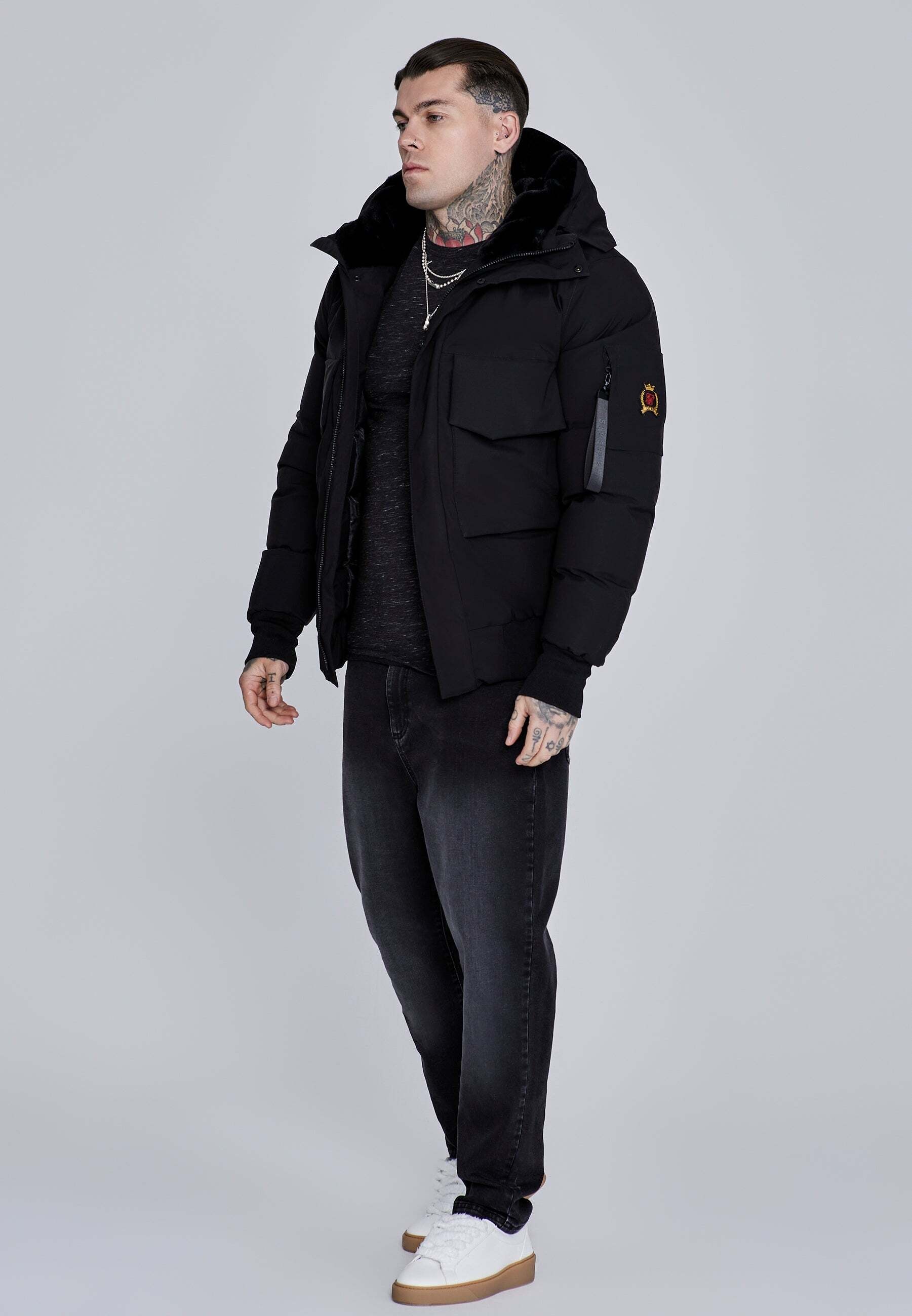 Siksilk Winterjacke »Siksilk Winterjacke Hooded Bomber Jacket«