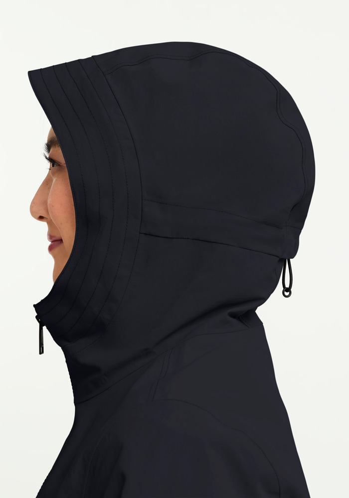 Jack Wolfskin Veste fonctionnelle »NABUR 2L JKT W« mit Kapuze wasserdicht, atmungsaktiv, Übergangsjacke, aufgesetzte Cargotaschen