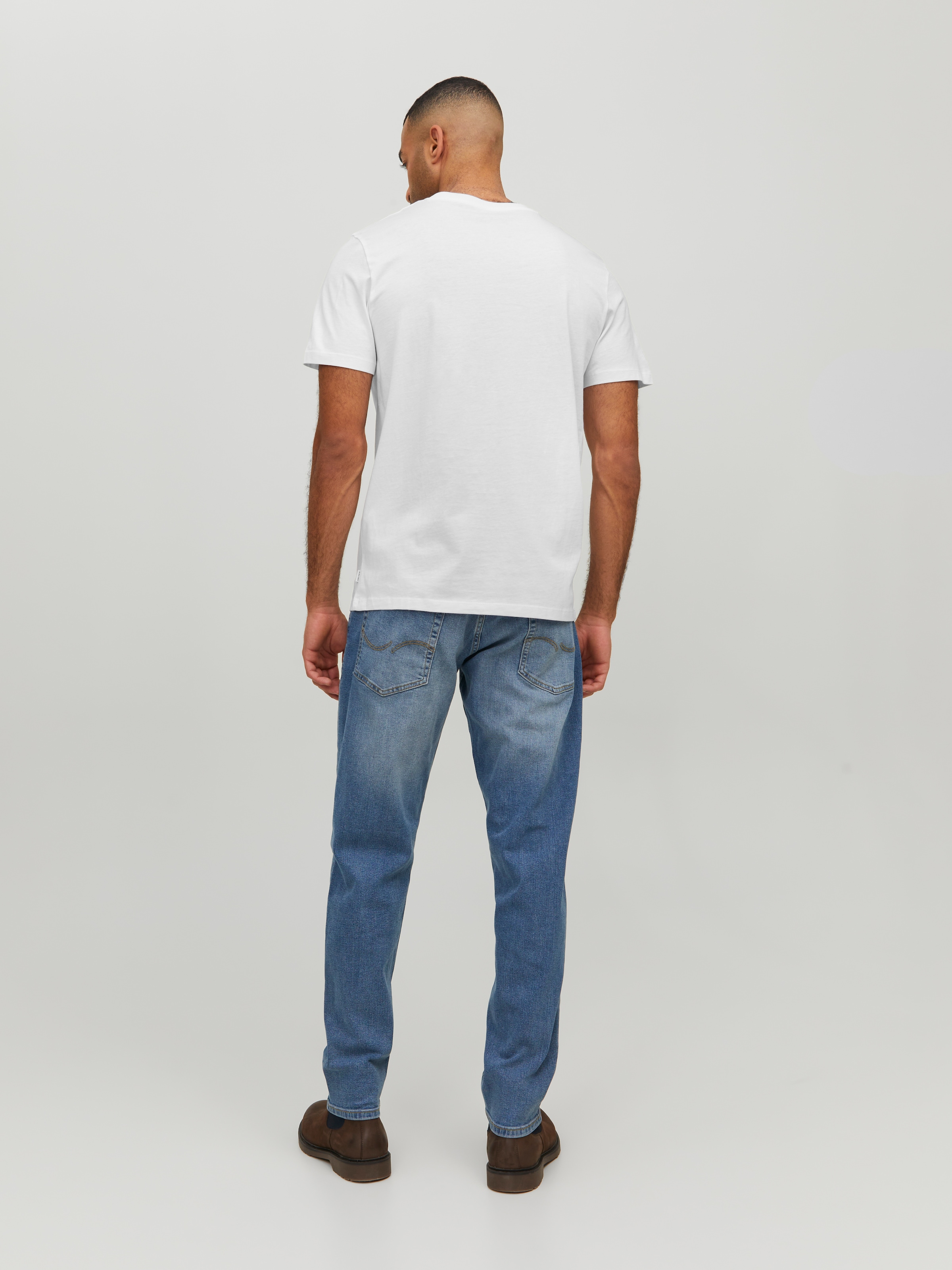 Jack & Jones T-shirt en V »JJEORGANIC mit V-Ausschnitt, lässig kombinierbar, ideal für Alltag« unifarben, modisch, regular fit, Baumwolle, V-Ausschnitt
