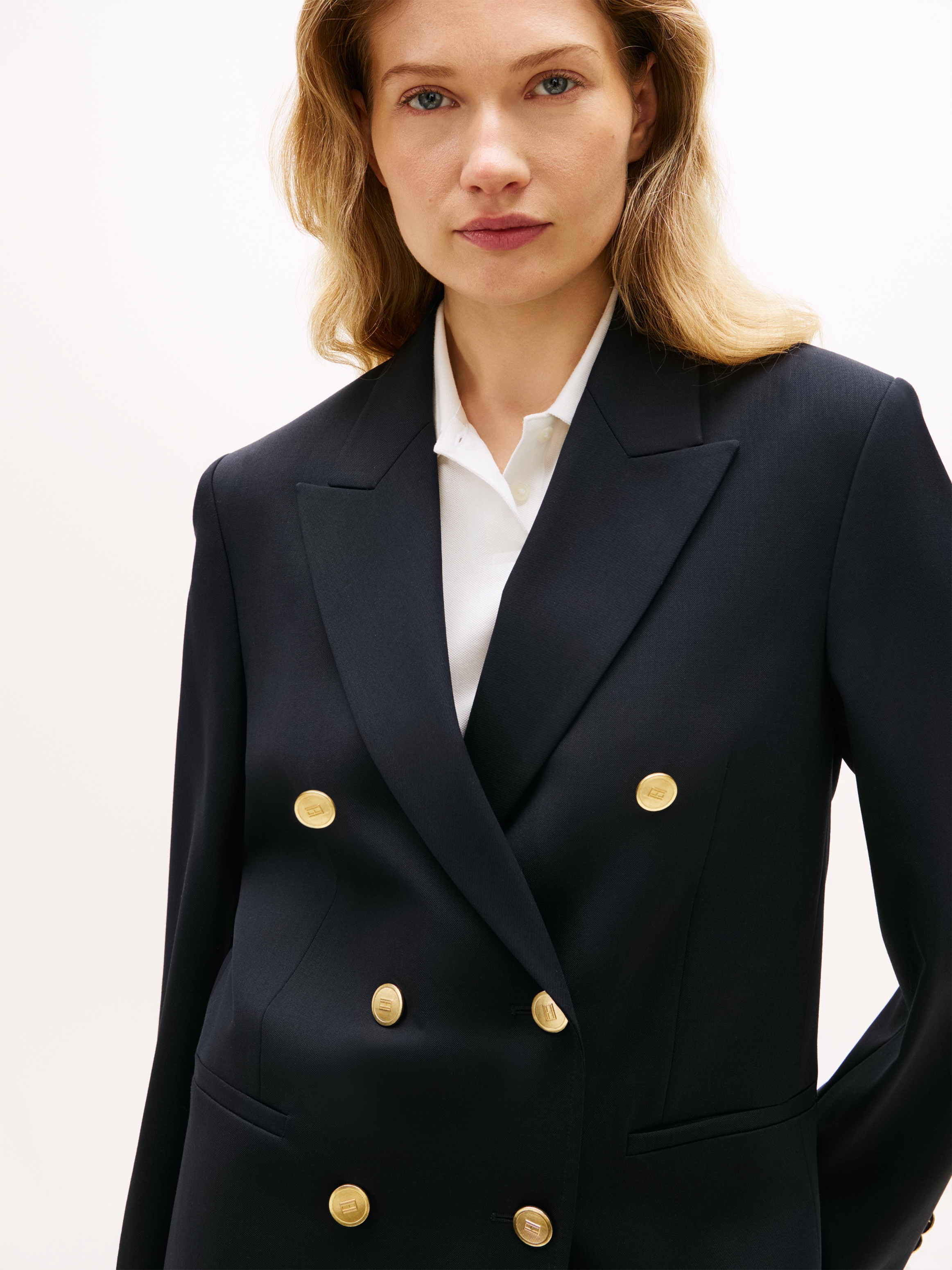 Tommy Hilfiger Blazer court »TIMELESS WOOL DB BLAZER« mit doppelreihiger Knopfleiste