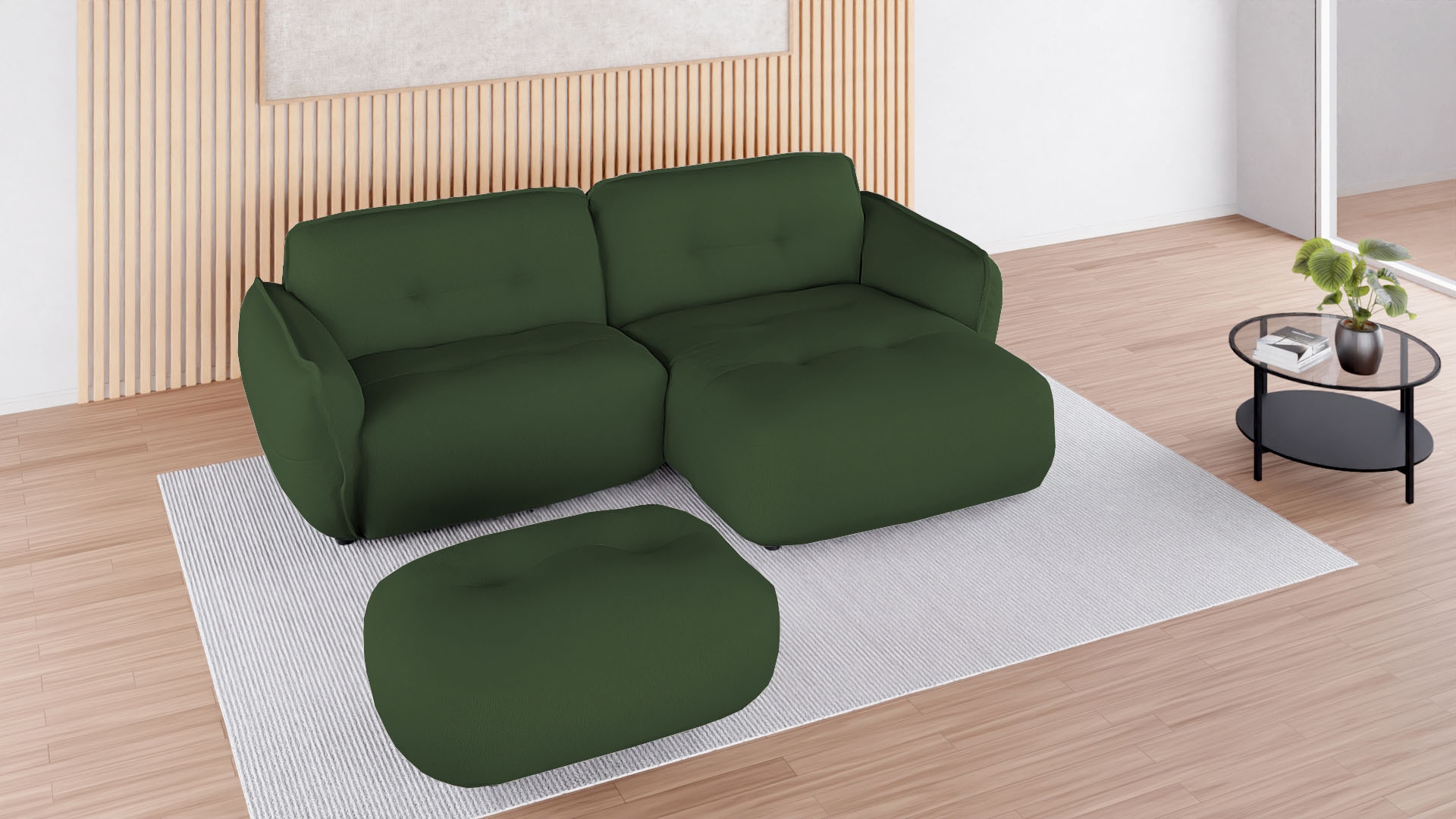BETYPE Polsterhocker »Be Fluffy« softer Sitzkomfort, moderner Kedernaht, hochwertiger Bezugsstoff