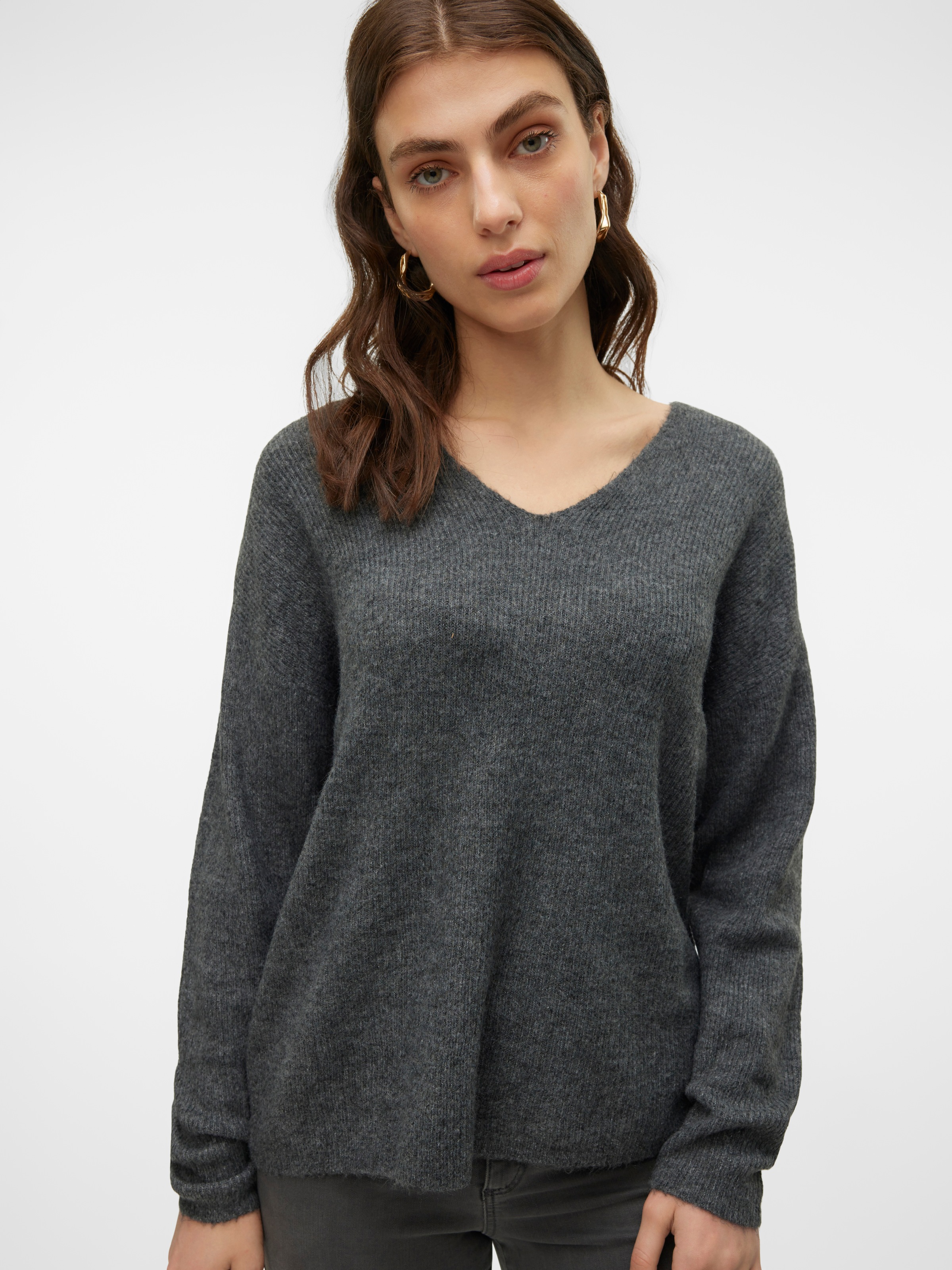 Vero Moda Pull col V »VMCREWLEFILE LS V-NECK BLOUSE NOOS«
