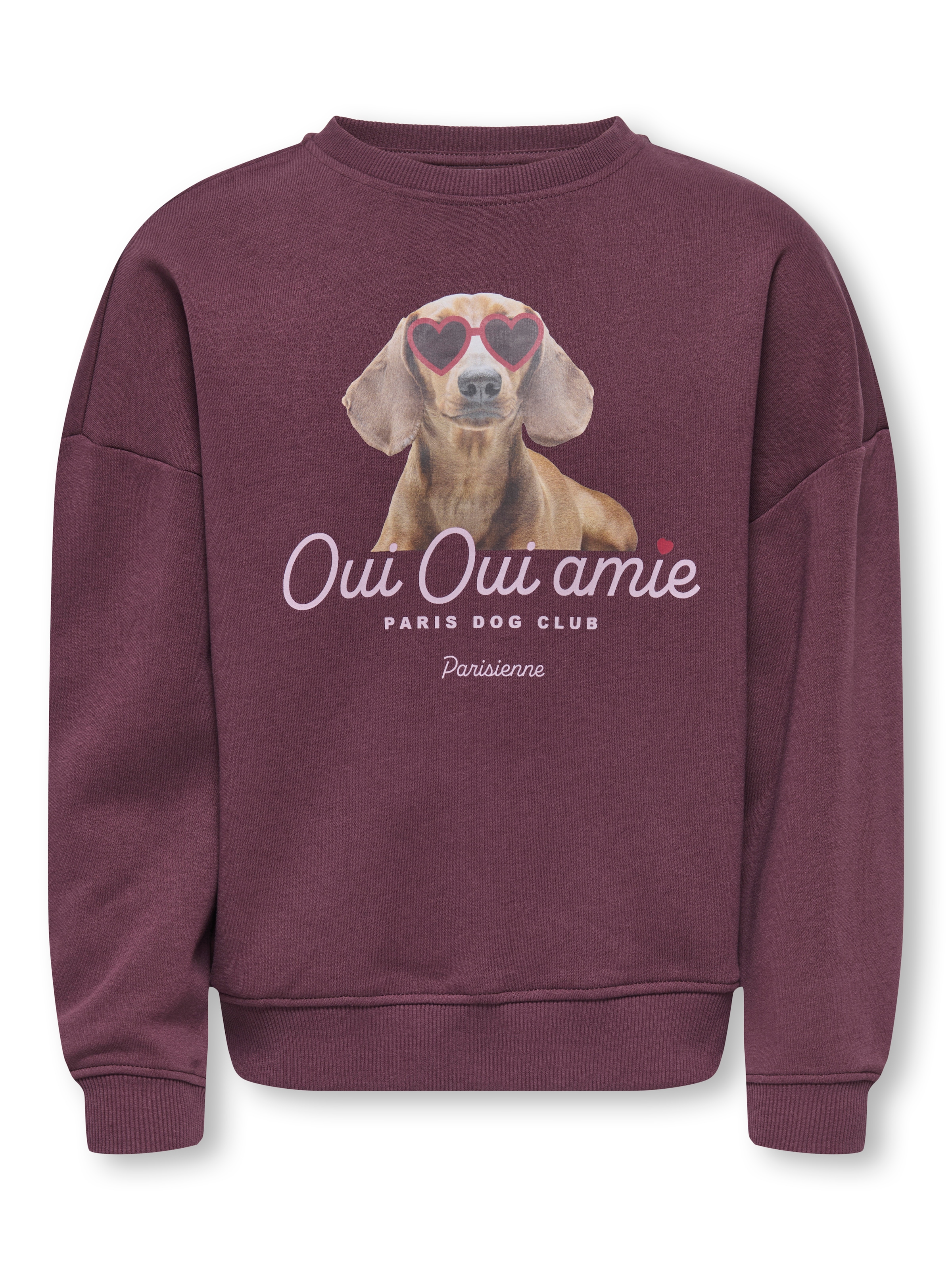 KIDS ONLY Sweatshirt »KOGBILA L/S OVZ PRINT O-NECK SWT NOOS«, Baumwollmischung, oversize
