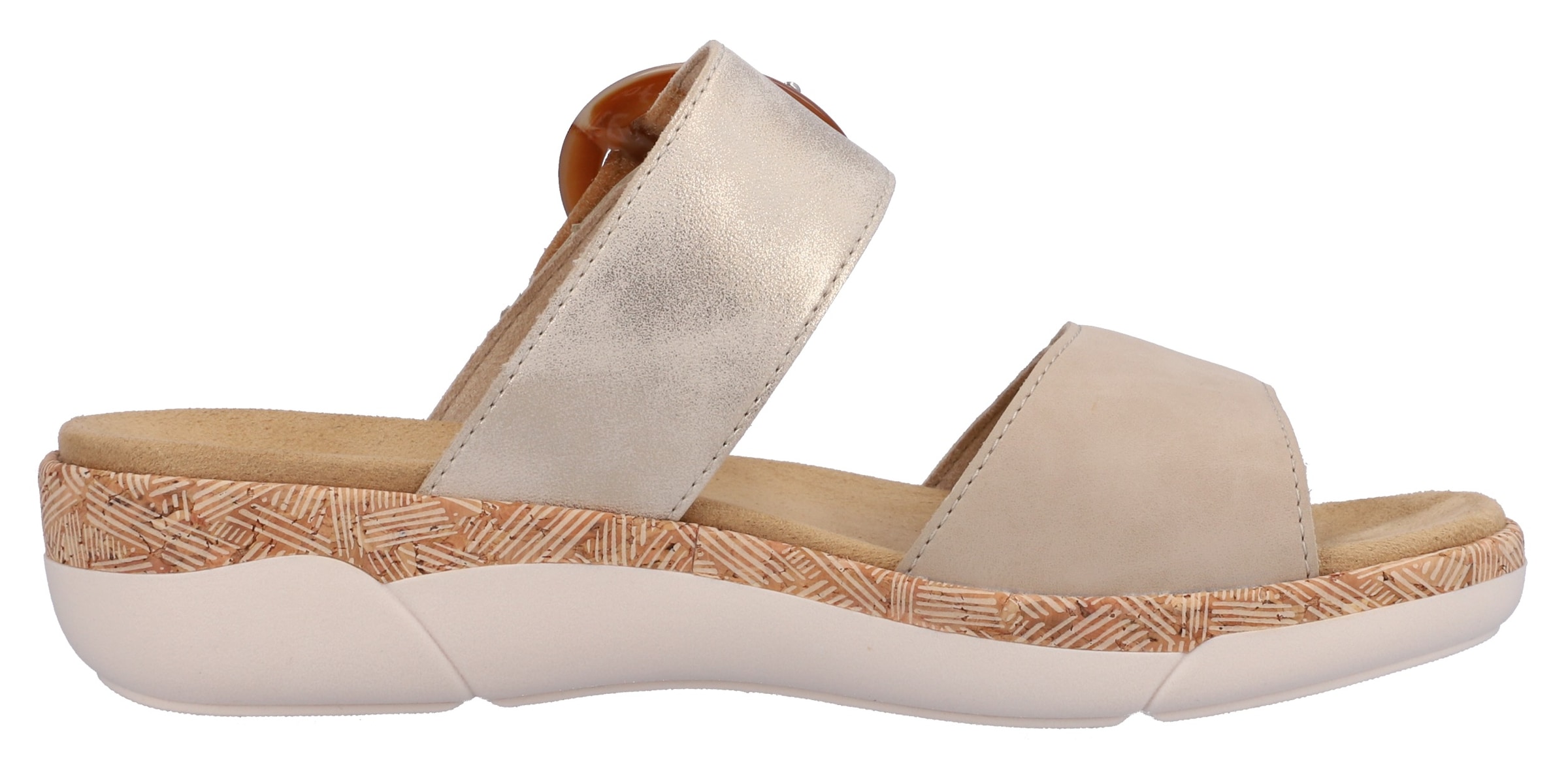 Remonte Pantolette  Keilabsatz, Sommerschuh, Schlupfschuh mit Wechselfussbett