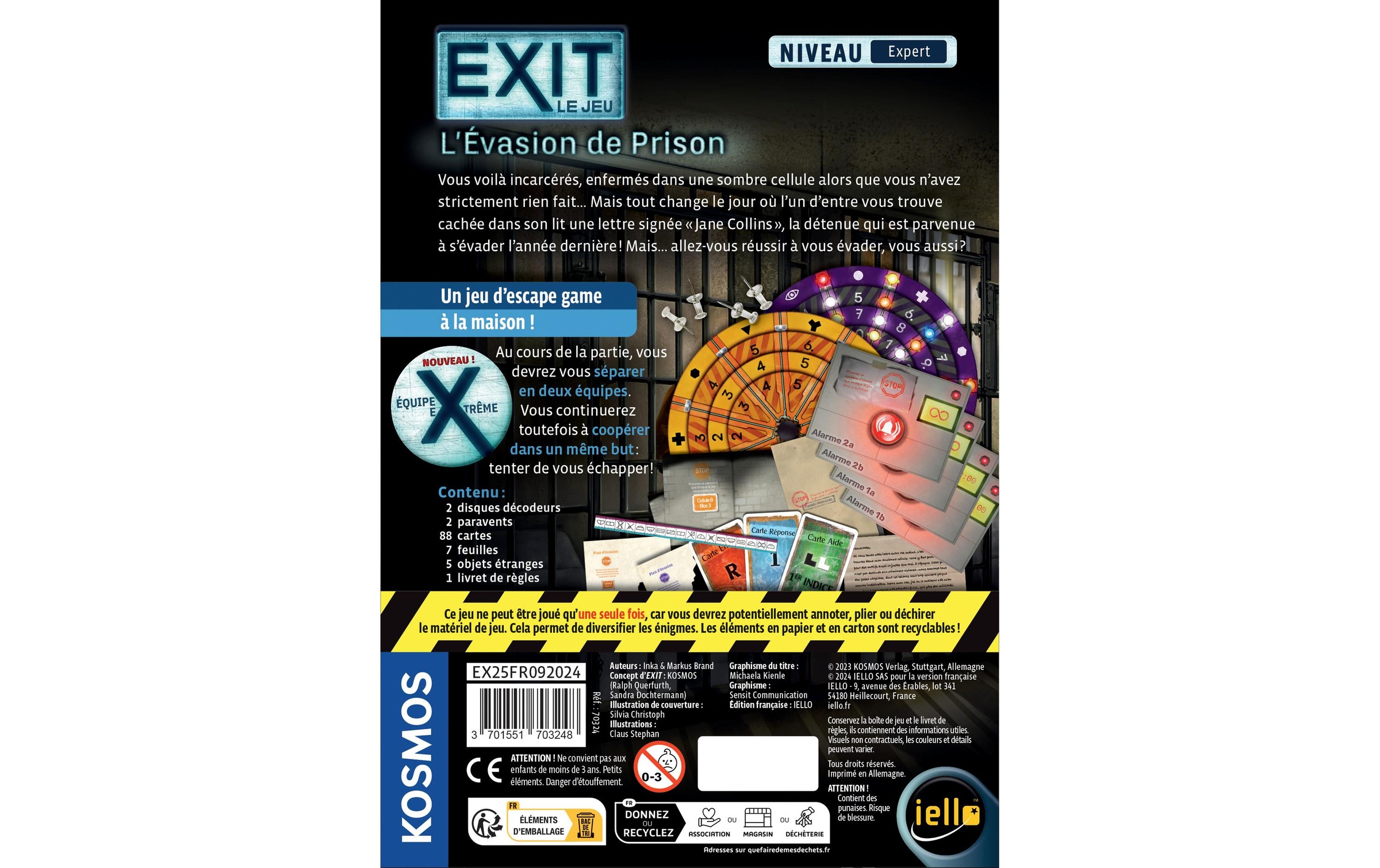 Kosmos Spiel »Exit le jeu – L'Evasion de Prison Version Francaise«