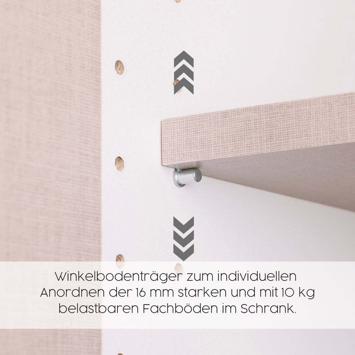 rauch 1100000002199 »Kleiderschrank Schrank Garderobe SHINJO Breiten 93/140/187 cm« in 3 verschiedenen Ausstattungen BASIC/CLASSIC/PREMIUM,  Griffe und Füsse aus Massivholz mit 2 Schubladen MADE IN GERMANY