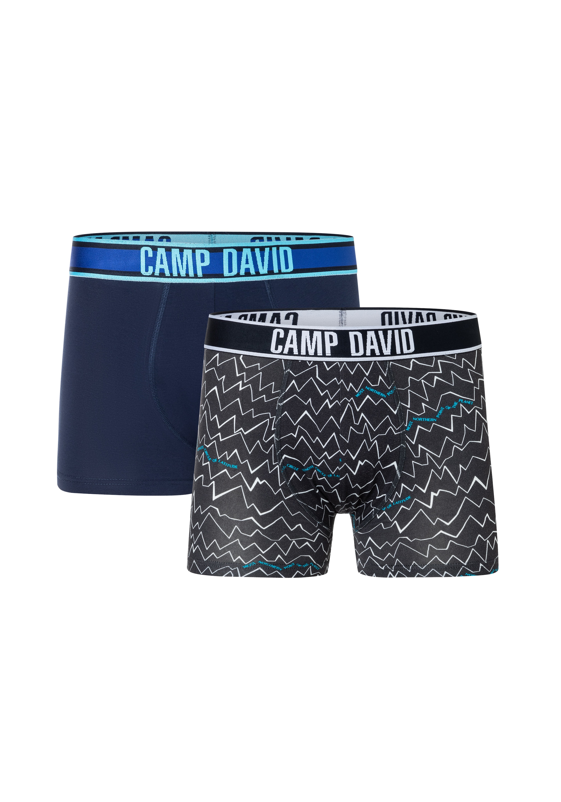 CAMP DAVID Boxers »casual« 2er Pack,  mit elastischem Bund
