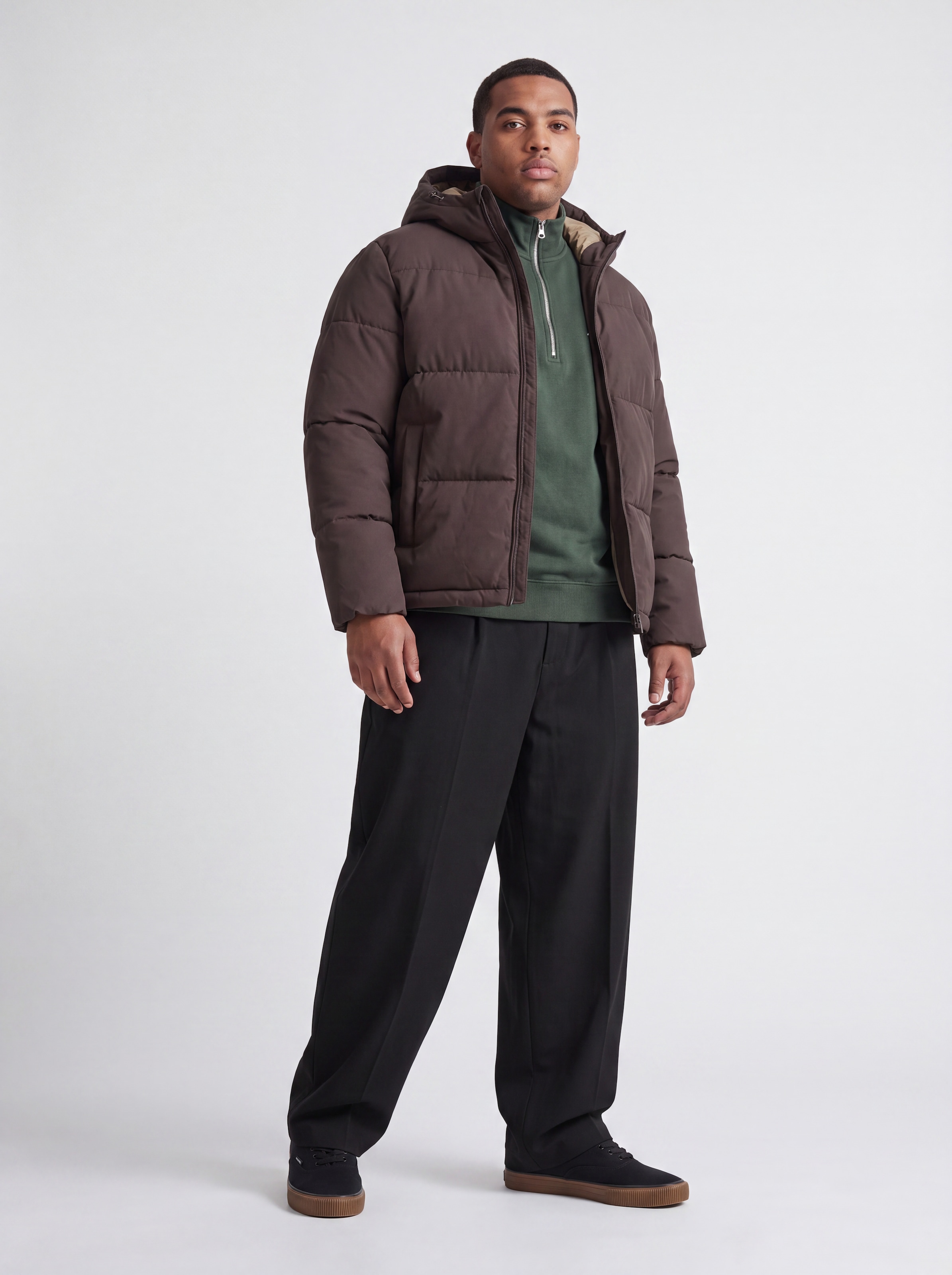 Jack & Jones PlusSize Steppjacke »JJGALAXY PUFFER JACKET PLS« mit Kapuze Kunstfaser,