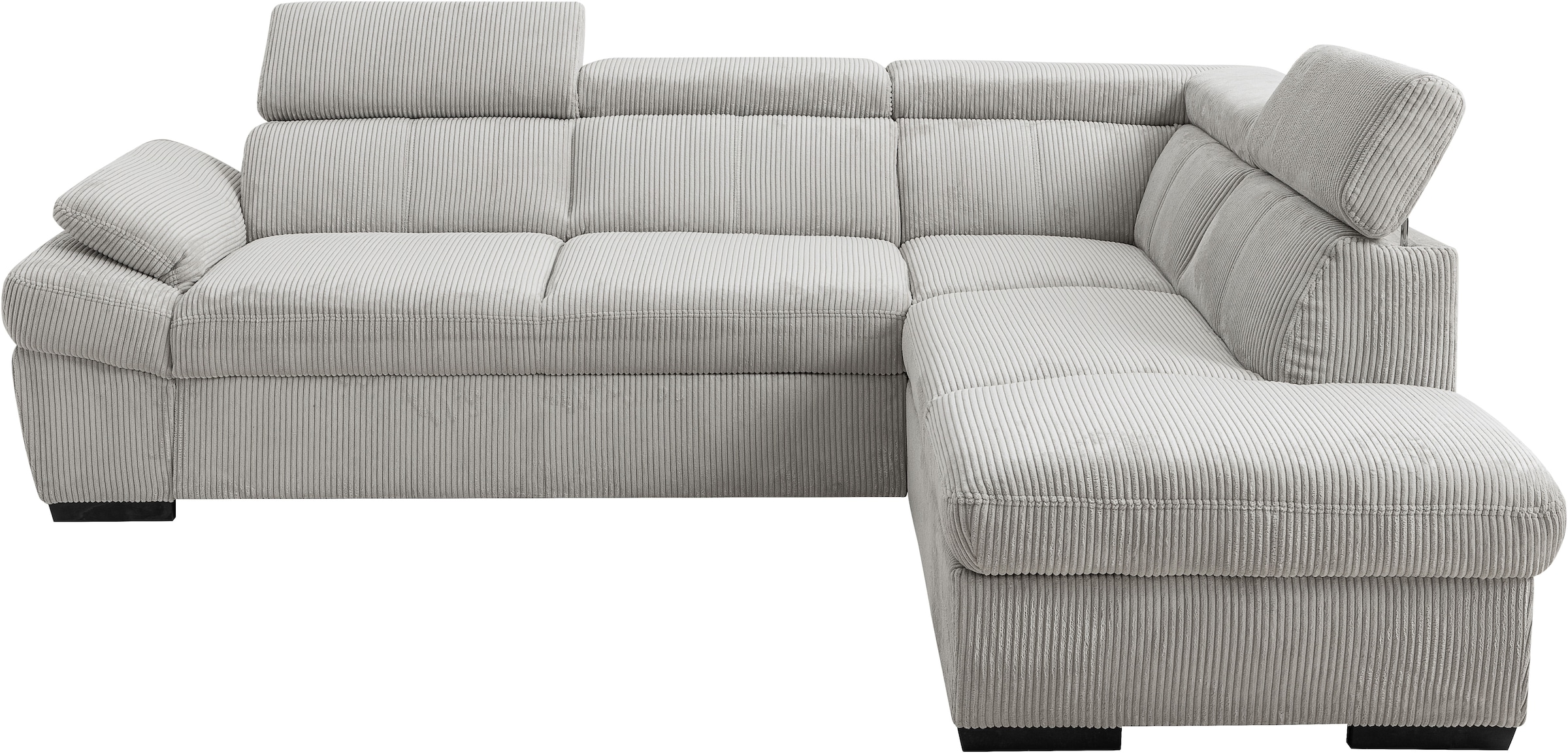 exxpo - sofa fashion Canapé d'angle avec réglage tête et accoudoirs, option fonction lit