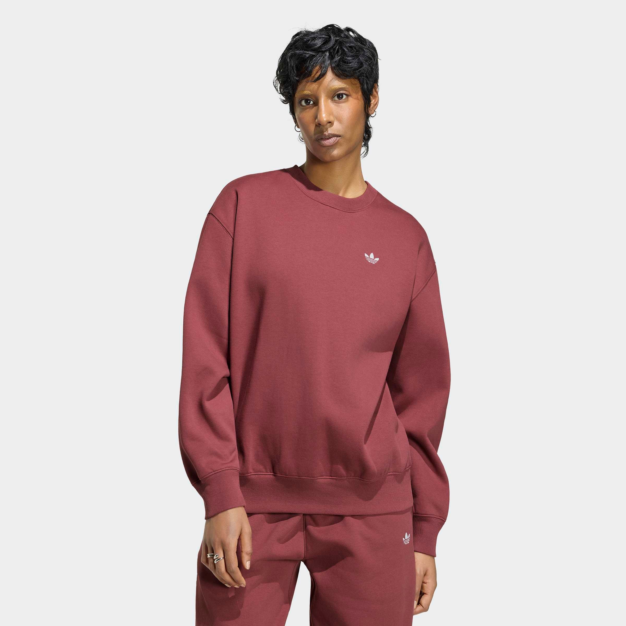 adidas Originals Sweat-shirt »ESS FL CRW OS«, avec encolure ronde, sans fermeture, en coupe normale
