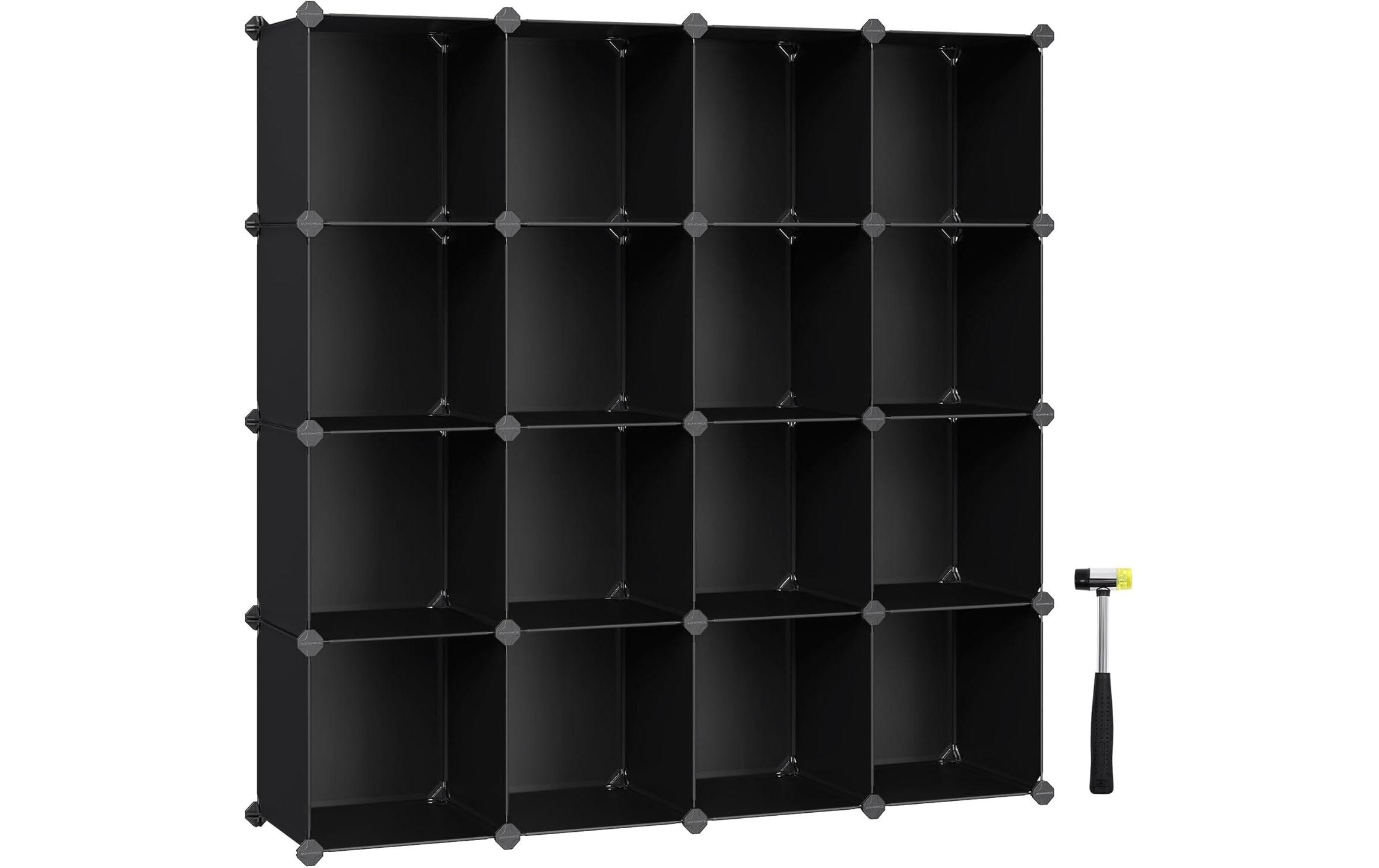 SONGMICS Regal »zum Zusammenstecken« Modulares Aufbewahrungssystem mit 16 Fächern