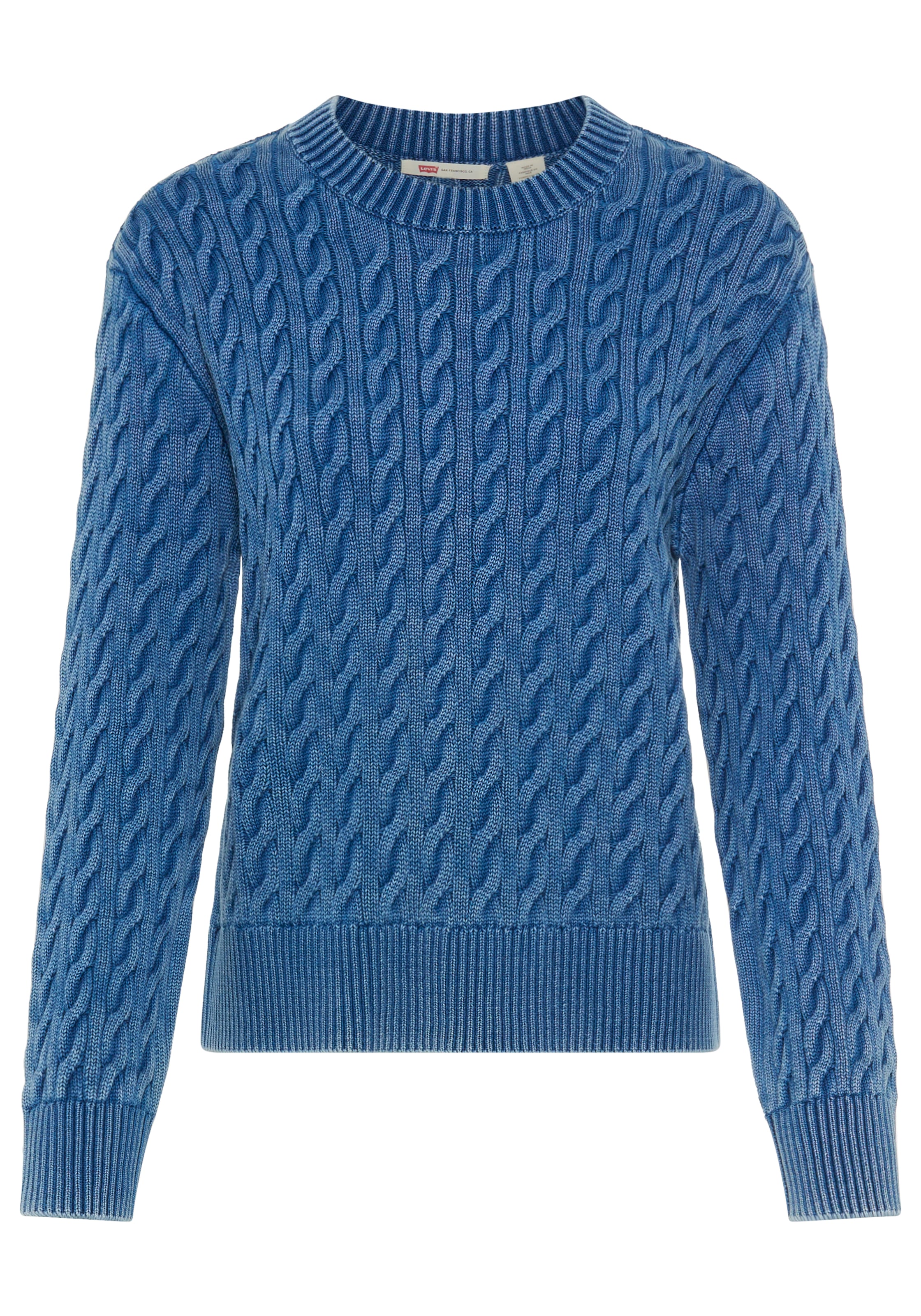 Levi's® Rundhalspullover »BOYFRIEND CREW PU« Mit Zopfmuster