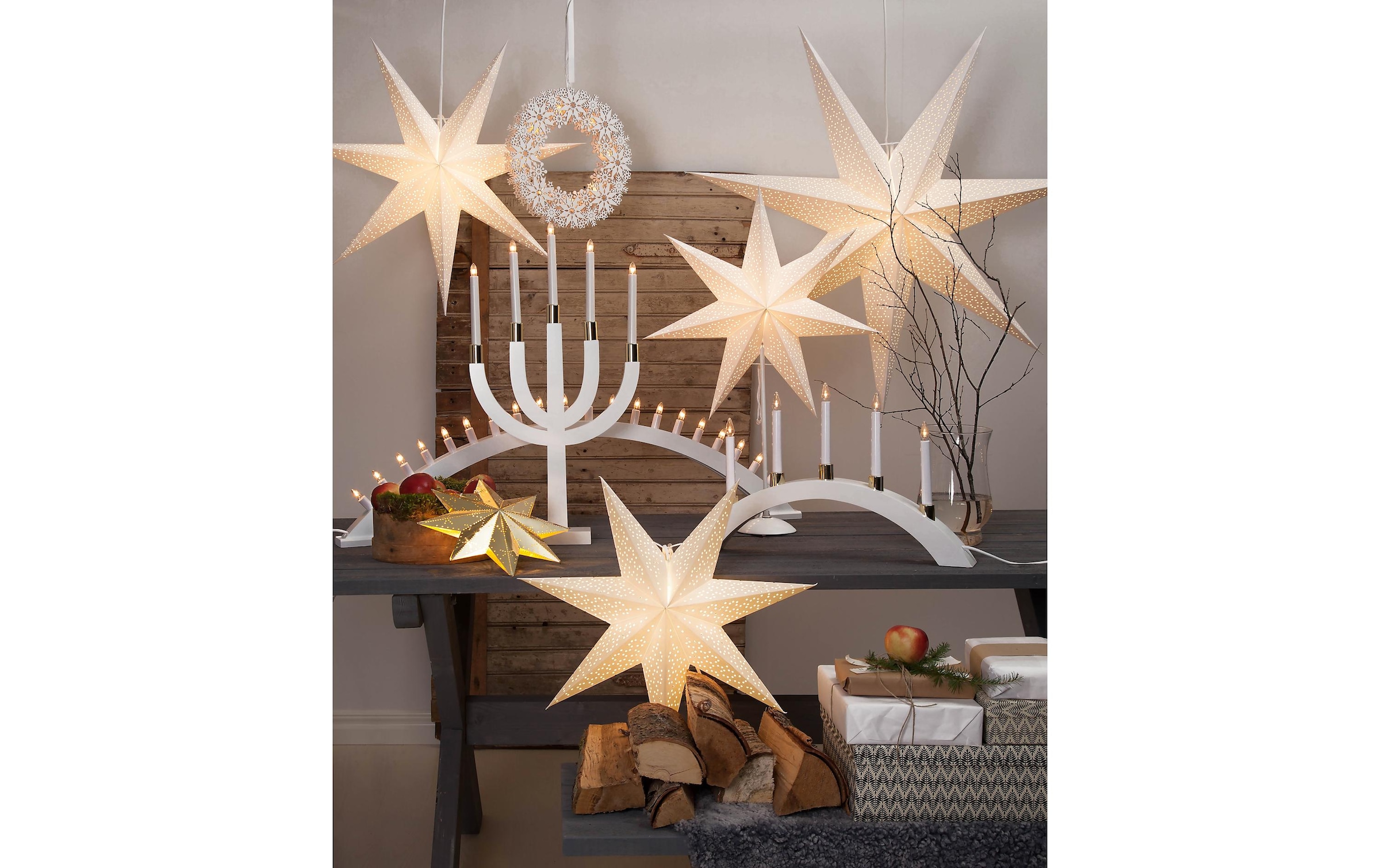 Parforce Traditional Hunting Figurine de Noël »Fensterhänger Metallstern Classic, 28 cm, Messing«