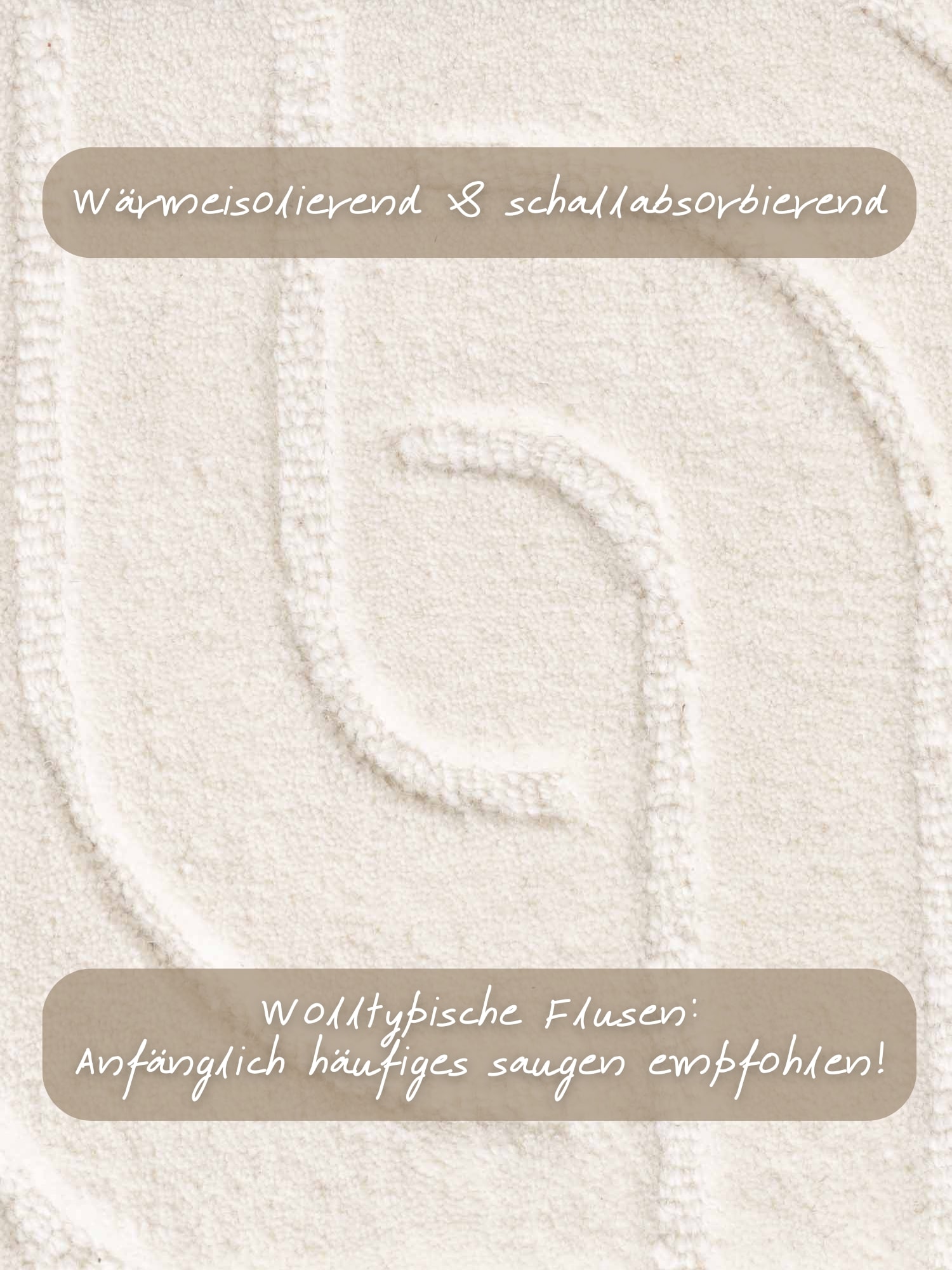 vikosa Tapis en laine »Arcura« Rectangulaire 15 mm Höhe Wolle Handgemacht, Hoch-Tief-Effekt, Geometrisches Linien Wellendesign