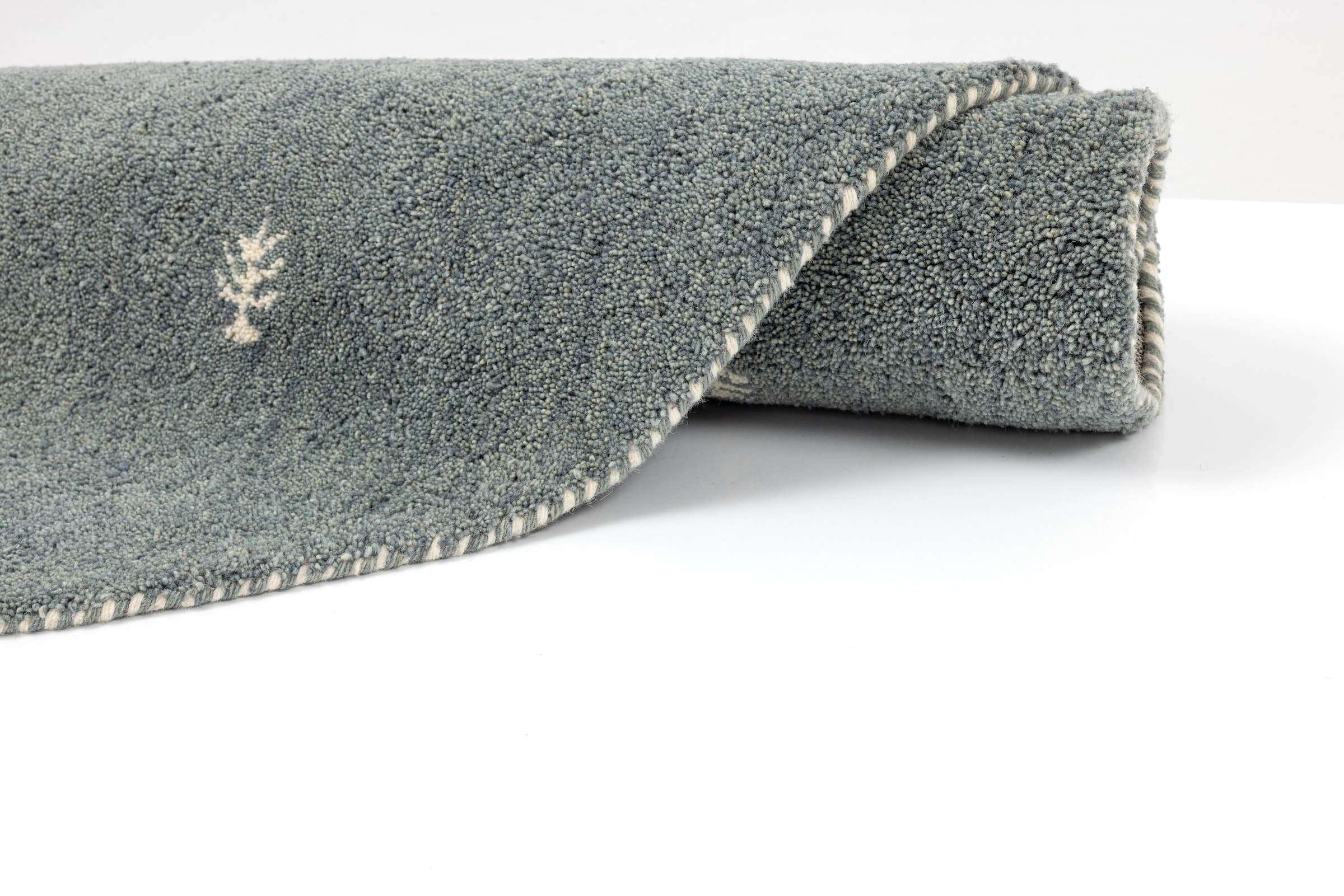 THEKO Tapis en laine »Gabbeh Motiv, Handgefertigt, Teppich, Tiermotiv,  reine Wolle,« Rond 14 mm Höhe reine Wolle, Wohnzimmer, Schlafzimmer, Esszimmer