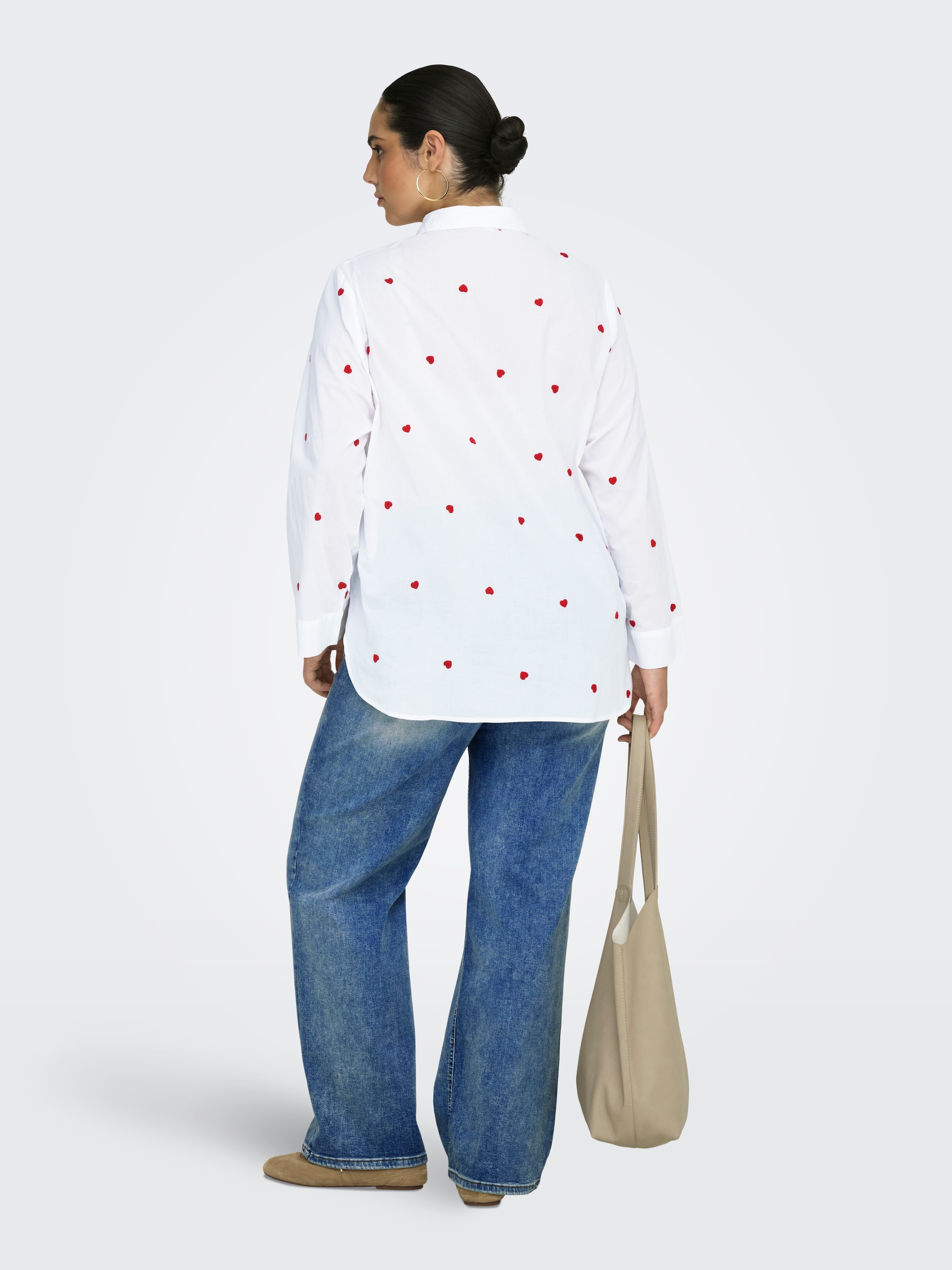 ONLY CARMAKOMA Langarmbluse »CARNEW LINA GRACE LS EMB SHIRT WVN NOOS« Baumwolle