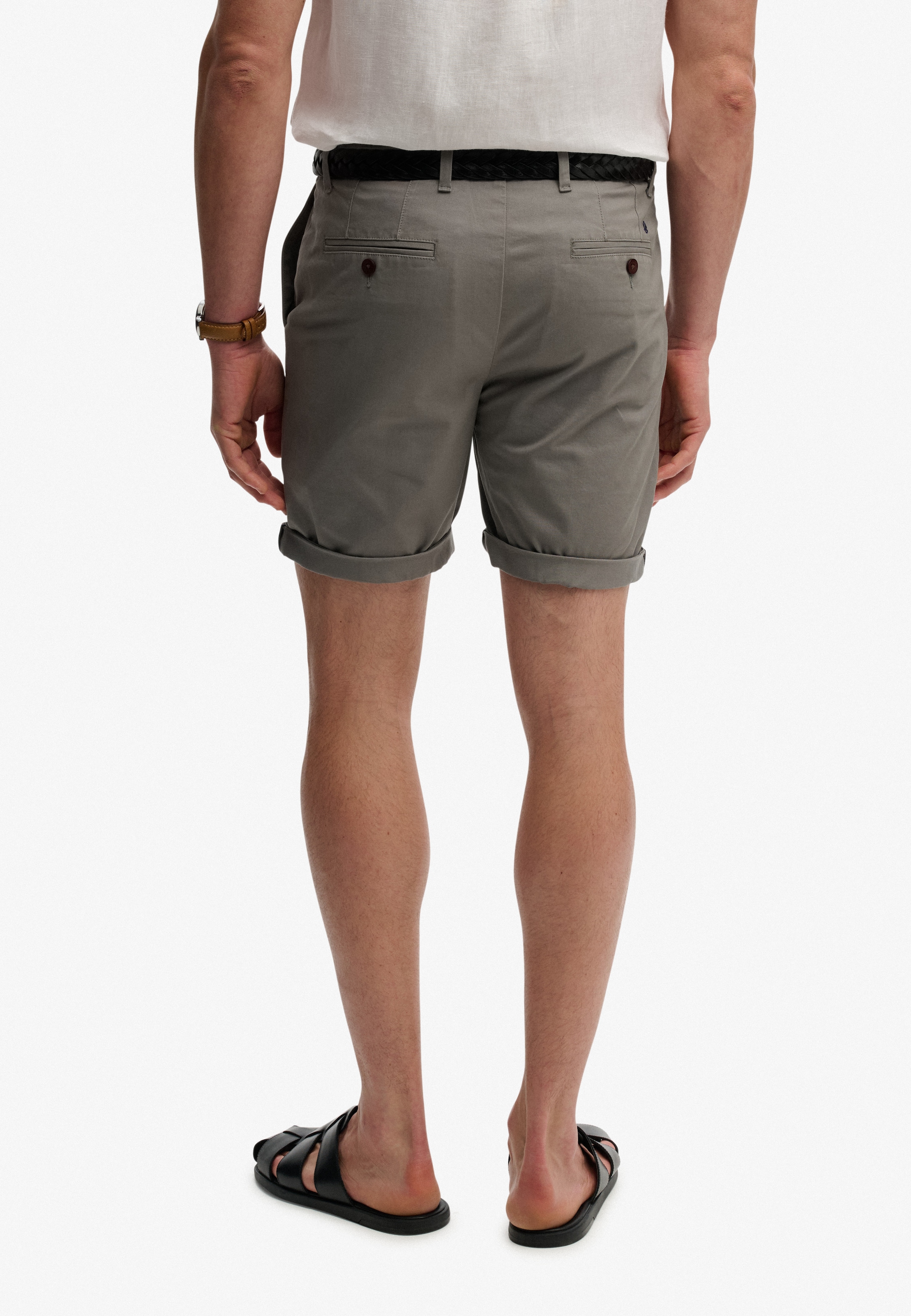 Superdry Short en chino »PREMIUM REGULAR CHINO SHORT«  mélange de coton avec élasthanne, Relaxed Fit, uni, longueur genou