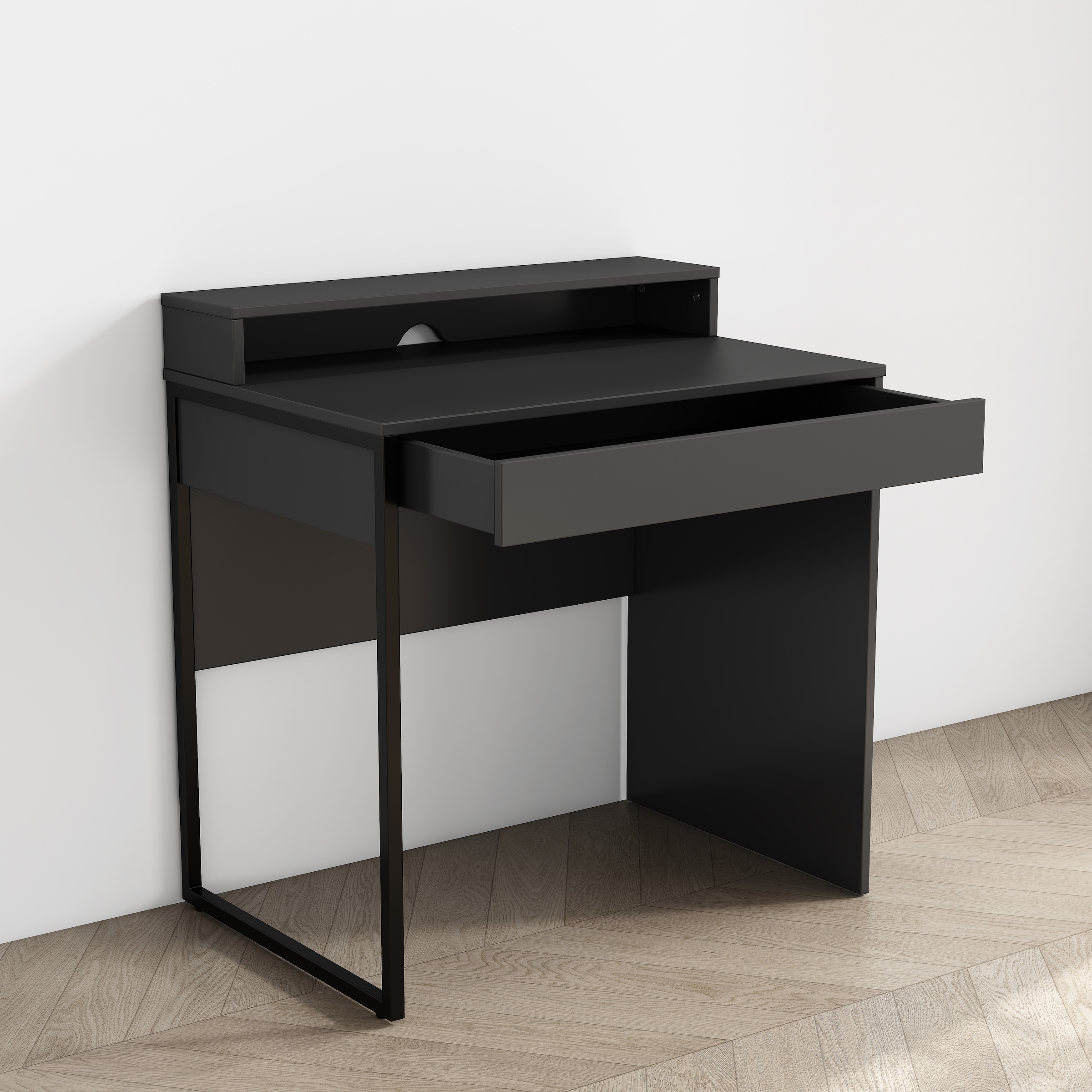 GOODproduct Bureau »Moid, Computertisch in modernem Design« Breite 80 cm, mit Schublade, Kabeldurchlass & Metallkufe