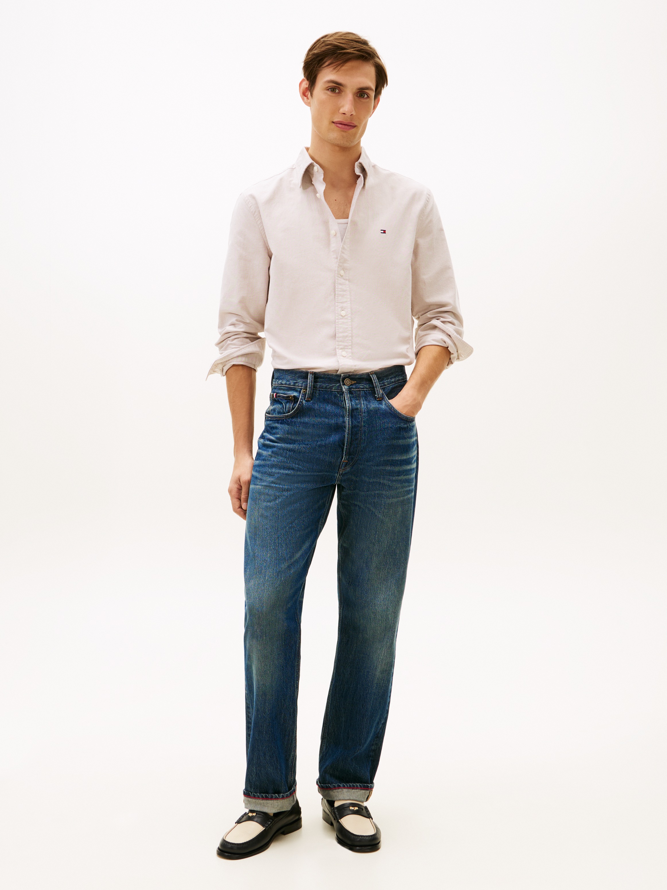 Tommy Hilfiger Langarmhemd »SOLID HERITAGE OXFORD Regular Fit SHIRT«