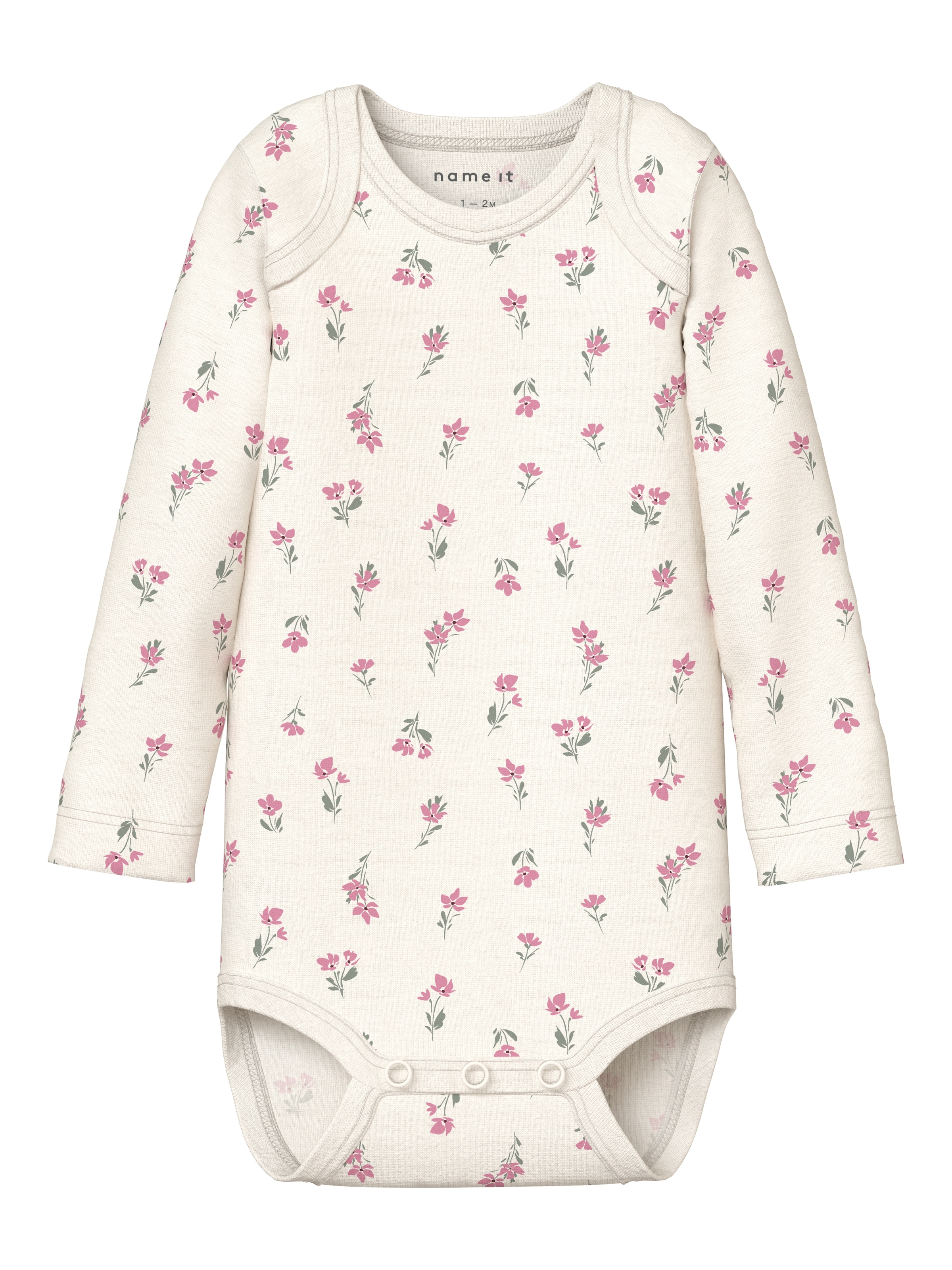Name It Body à manches longues »NBFBODY 3P LS FLOWER NOOS« Packung, 3 pièces