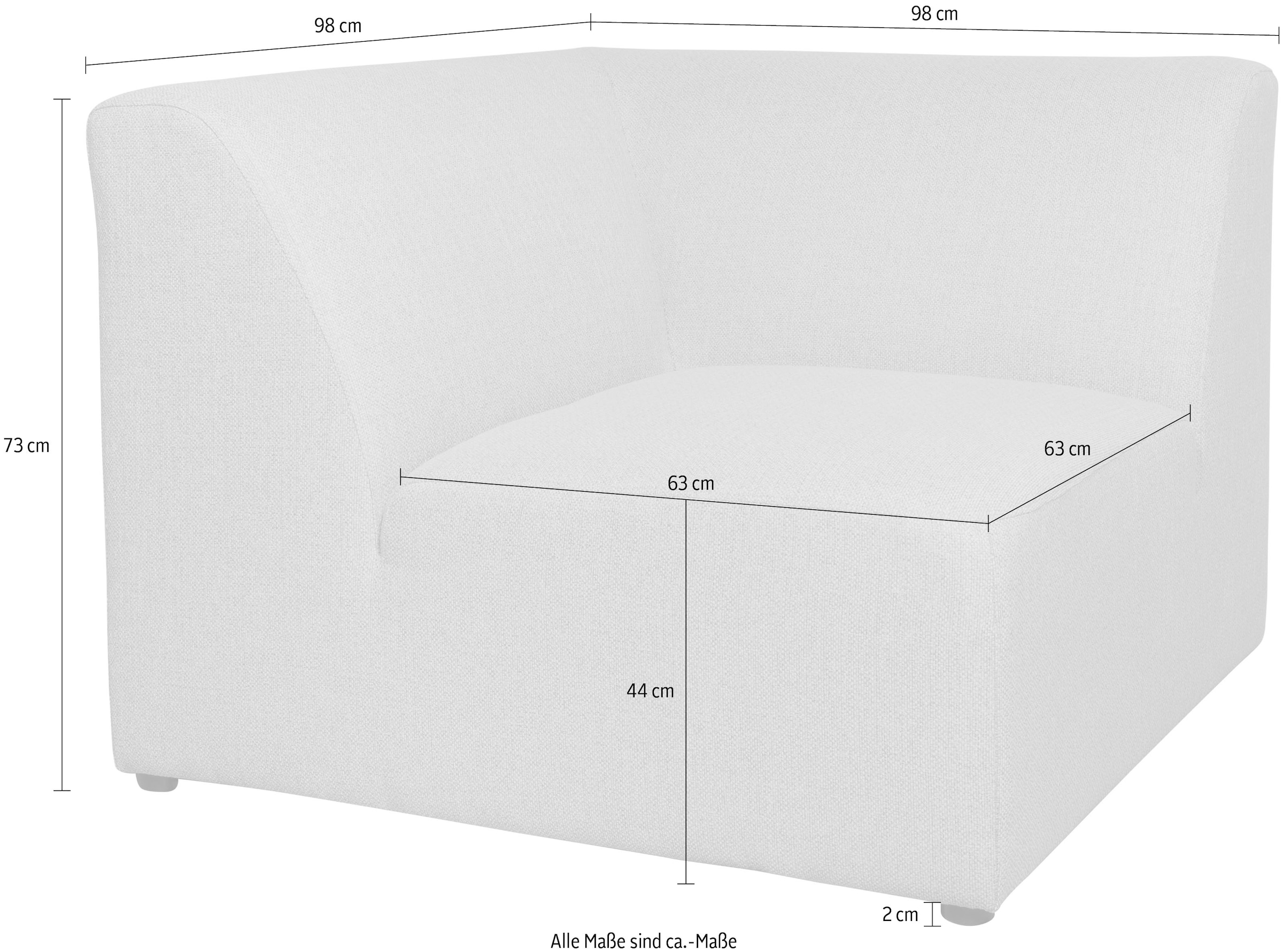 GOODproduct Elément d'angle du canapé »Koa, Sofamodul, passend zur Serie KOA« in Webstoff, weicher Lounge-Sitzkomfort