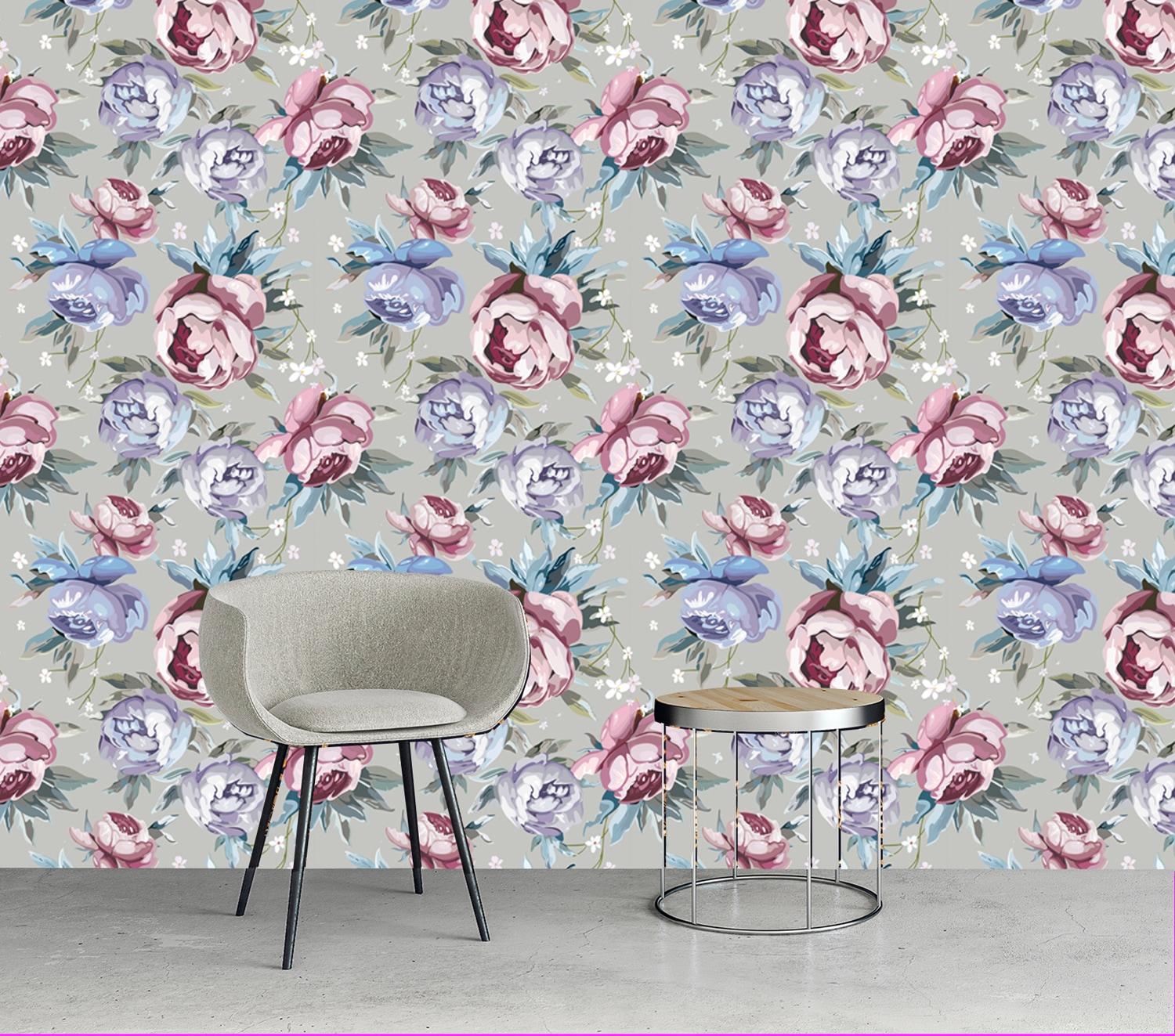 queence Papier peint vinyle »Julika« Motif | botanique | floral | imprimé | naturellement | à motifs 90x250cm, selbstklebend, kinderleichte Anbringung, , Sticker