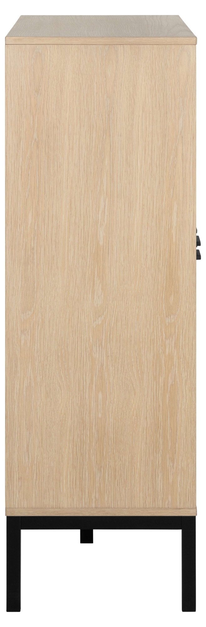 ACTONA GROUP Buffet »Kensington« armoire, 4 portes et 6 étagères chêne blanc pigmenté, 91x40x120cm