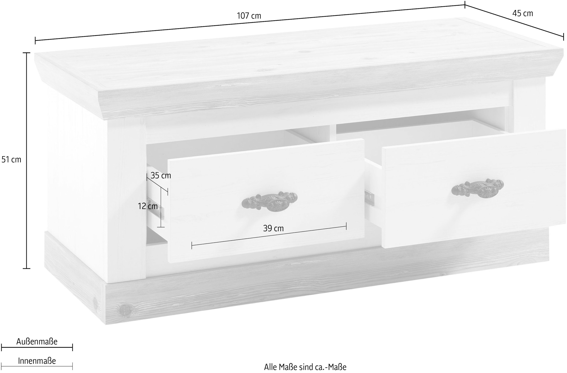 Home affaire Banc »Florenz« Breite ca. 107 cm
