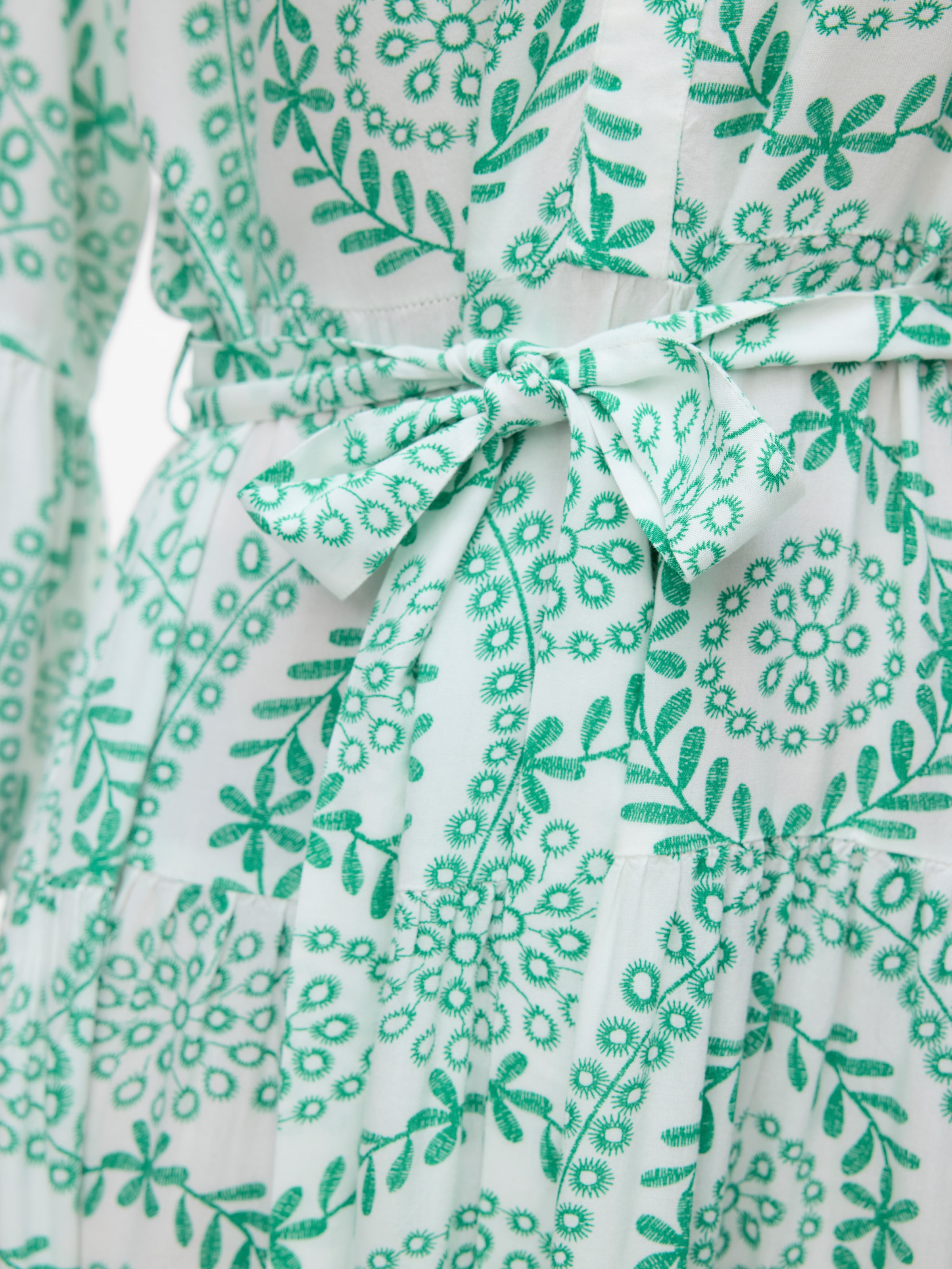 Vero Moda Robe tunique »VMMELBA 3/4 SHORT BELT DRESS WVN GA NOOS« Sommerkleid, mit Volant und Taillen-Bindegürtel