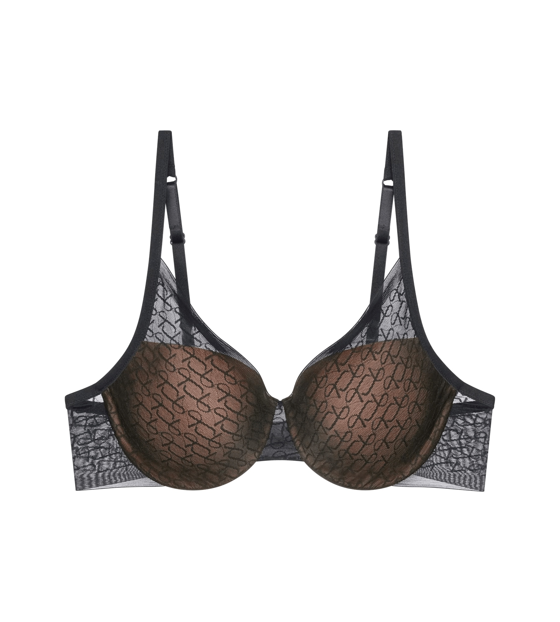 Triumph Soutien-gorge à demi-coques »Signature Sheer« Monogramm-Tüll, gepolsterte Cups, Spitzen-Details, weich, Tüll