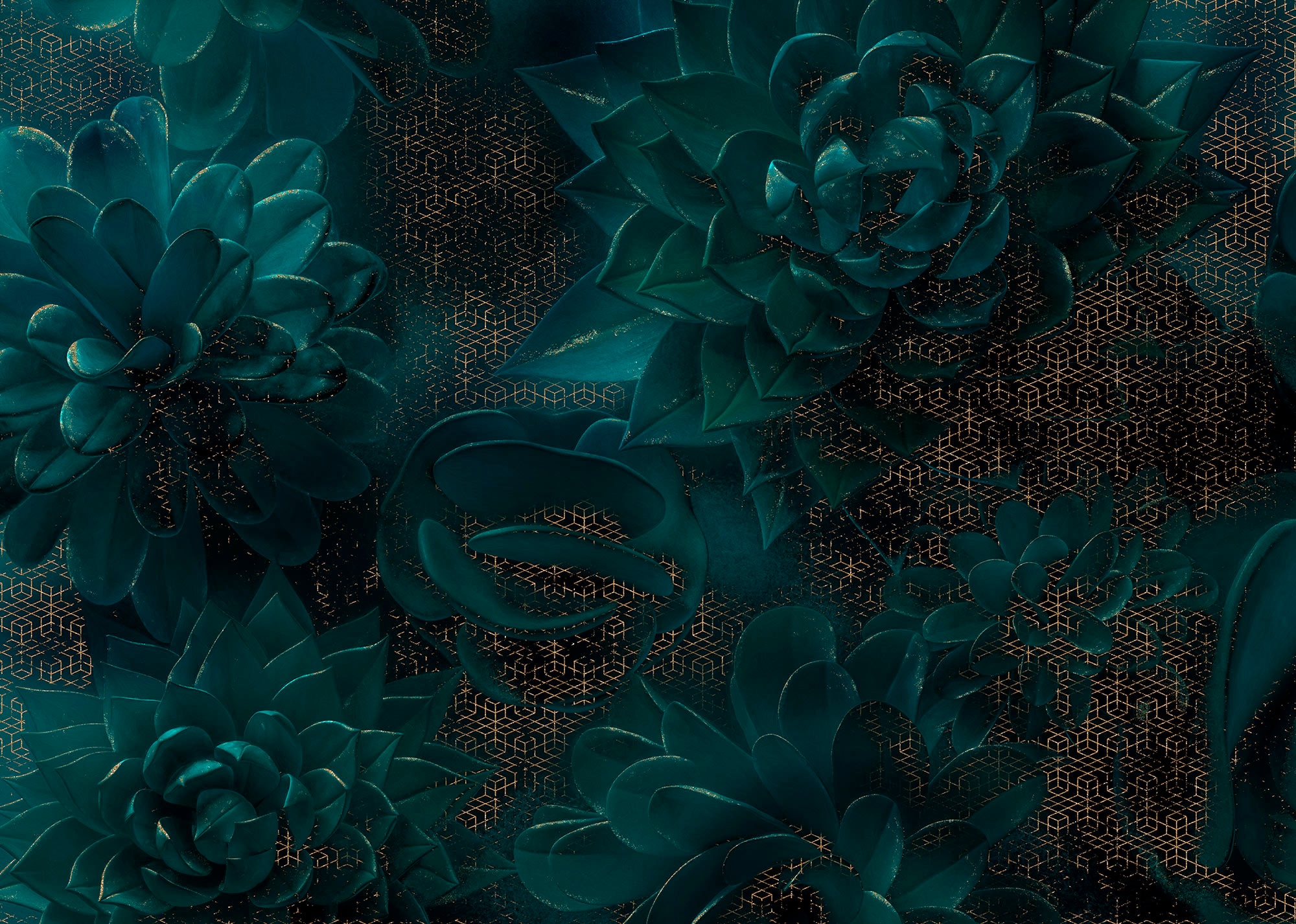 Komar Fototapete »Ombres« bedruckt glatt 350 x 250 cm (Breite x Höhe) - Tapete, Vlies, Wohnzimmer, Schlafzimmer