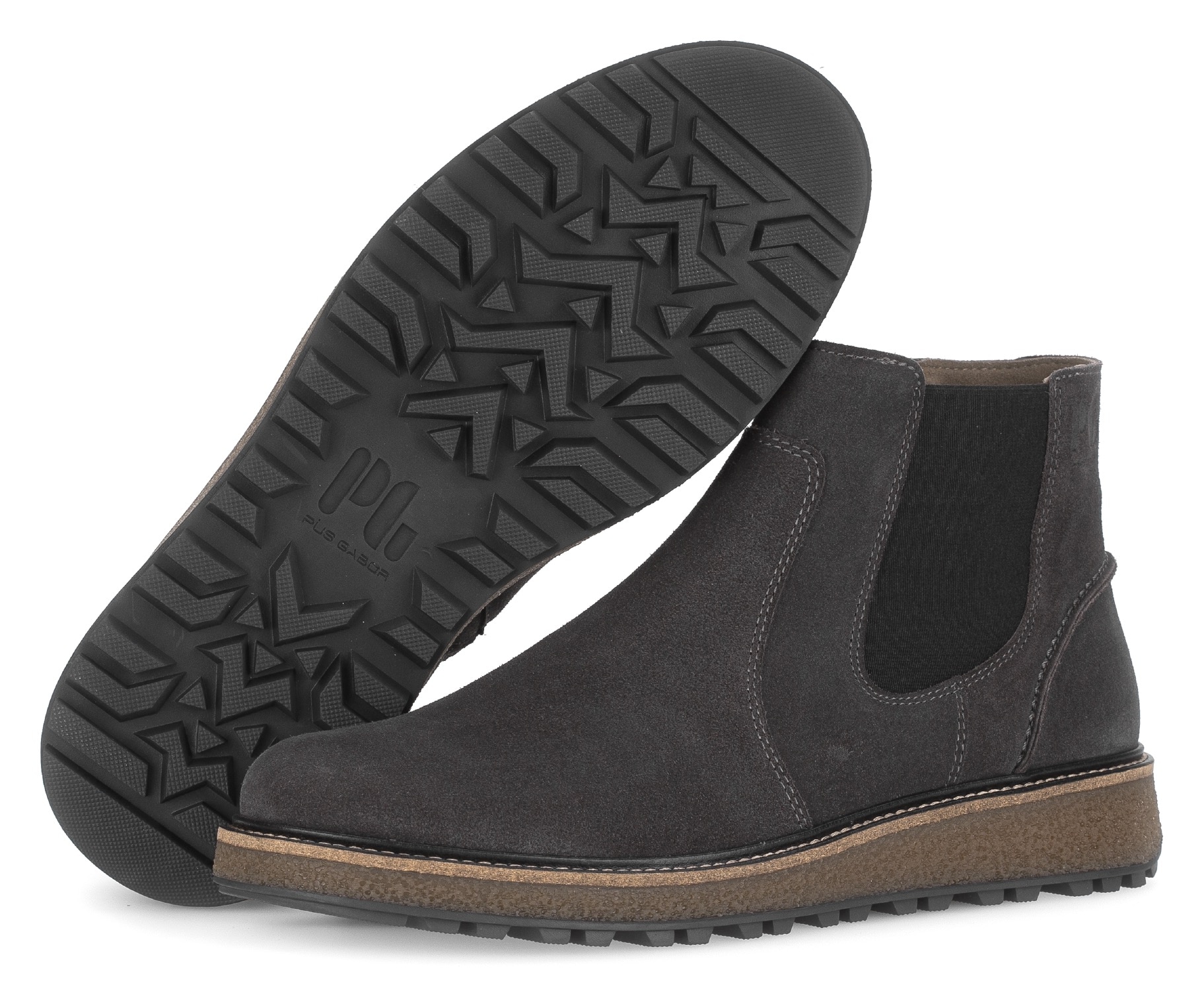 Pius Gabor Bottines chelsea  bottes d'automne avec coutures contrastantes et logo embossé