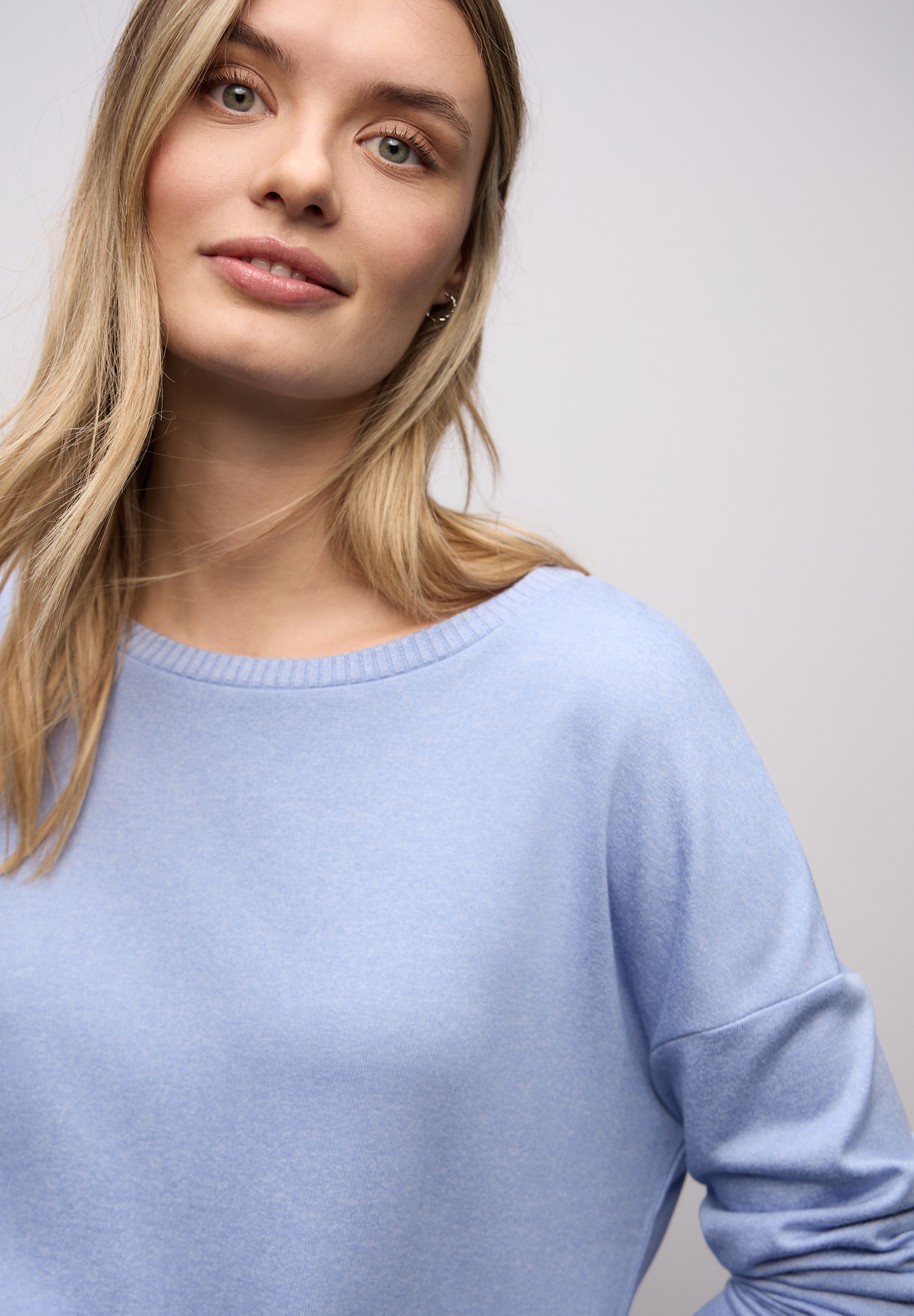 STREET ONE T-shirt à manches longues im Melange Look