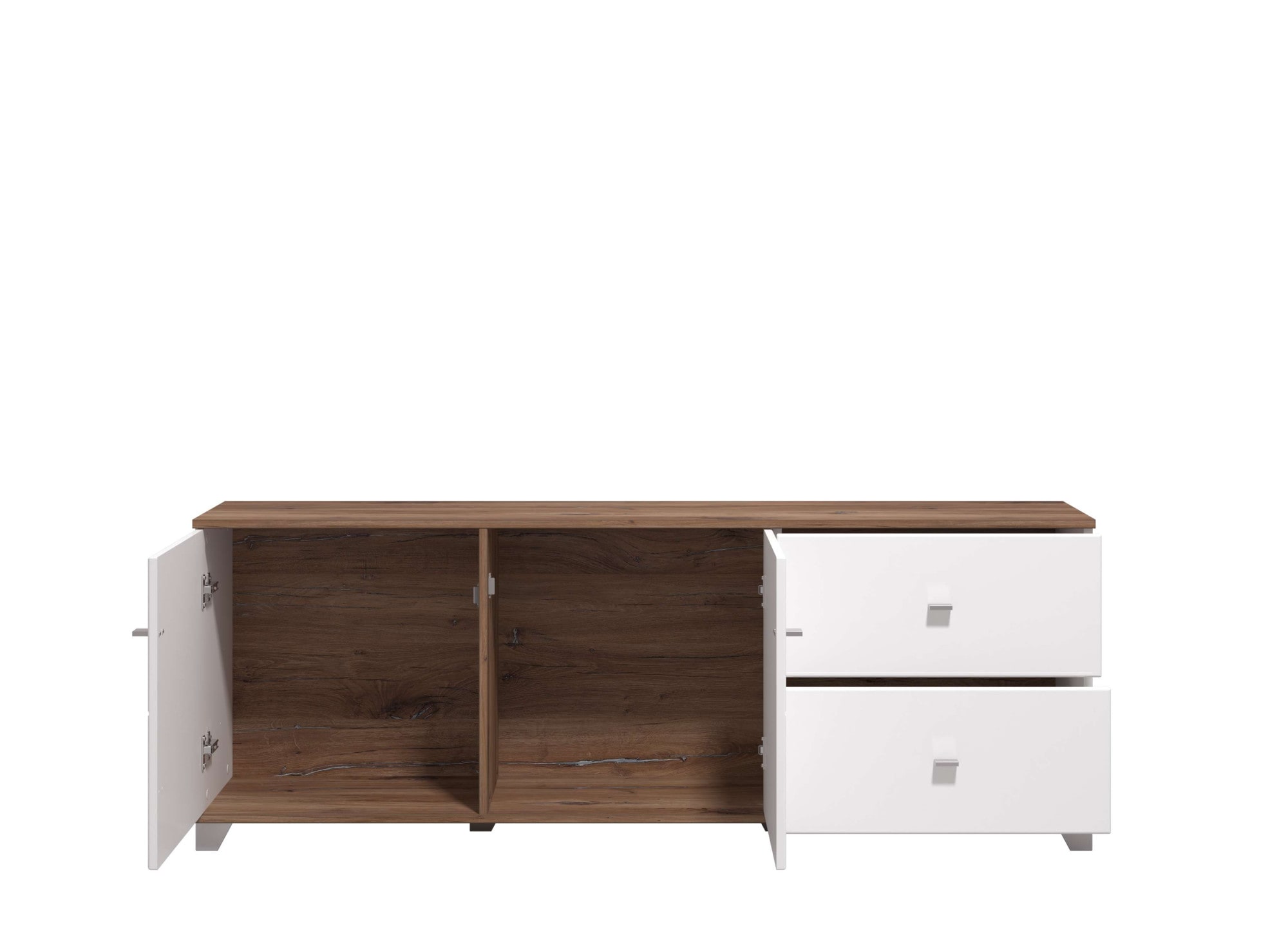 INOSIGN Tableau TV »Burgundy Lowboard, TV-Schrank, TV-Ständer, Hochglanzfronten« Hochglanzfronten und eine Innenausstattung in Flagstaff Eiche