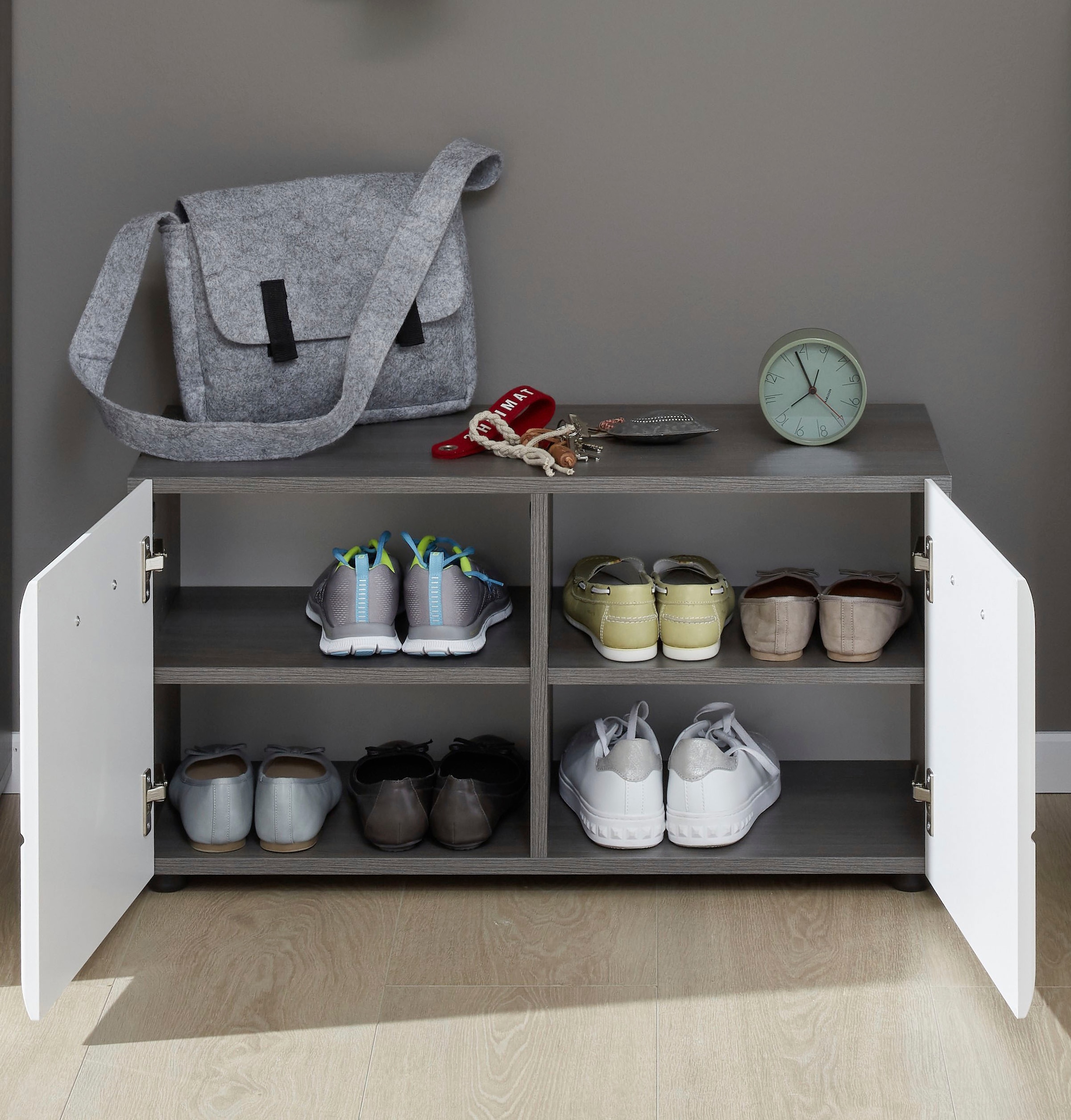 Home affaire Banc »Sovana« Sitzbank mit 2 Türen - (B/T/H) 80/35/41 cm