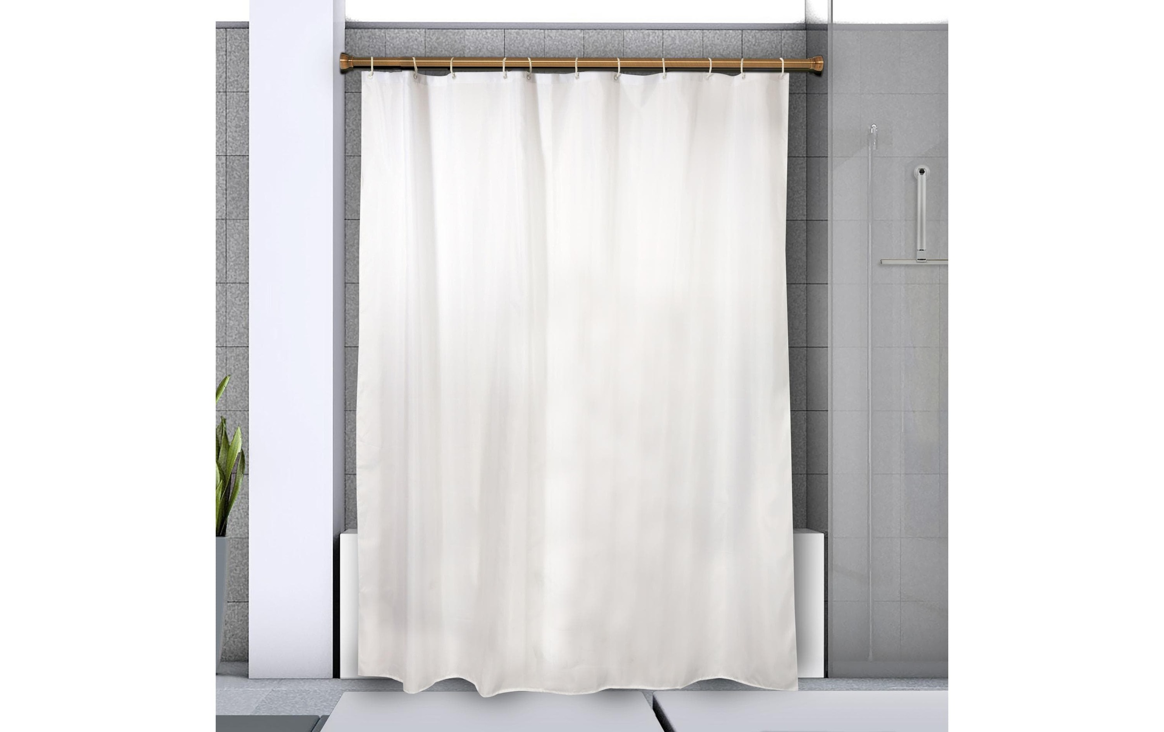 spirella Duschvorhangstange »Kreta 75/125 x 2,1 cm« Ø 21 mm 1 läufig-läufig Ohne Bohren