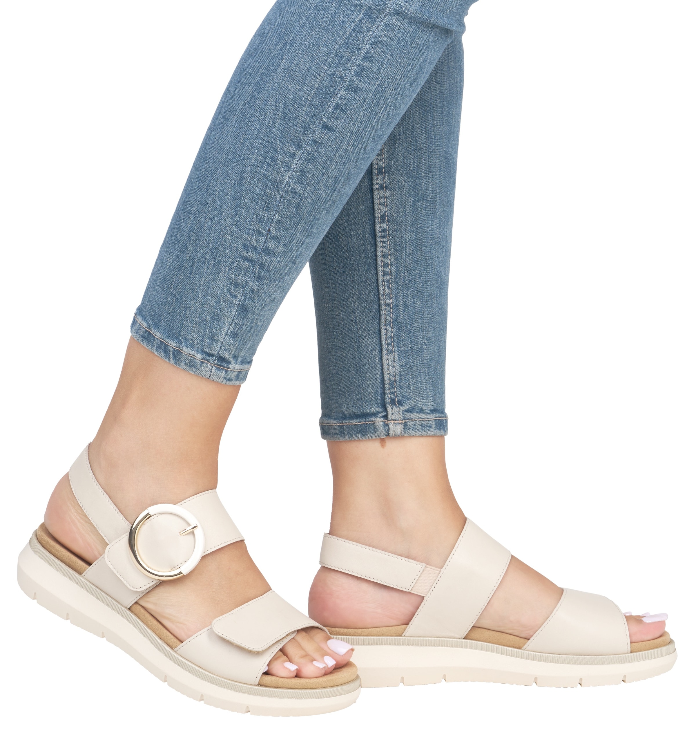 Remonte Riemchensandale  , Sandale, Bequemschuh, Sommerschuh mit praktischen Klettverschlüssen