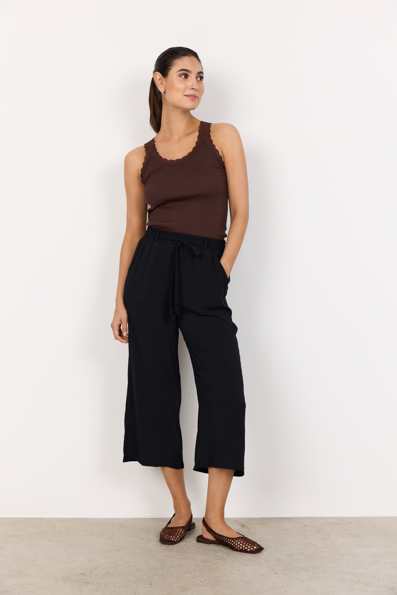 soyaconcept Pantalon 7/8 »SC-RADIA 52-B«  viscose, bord-côte élastique