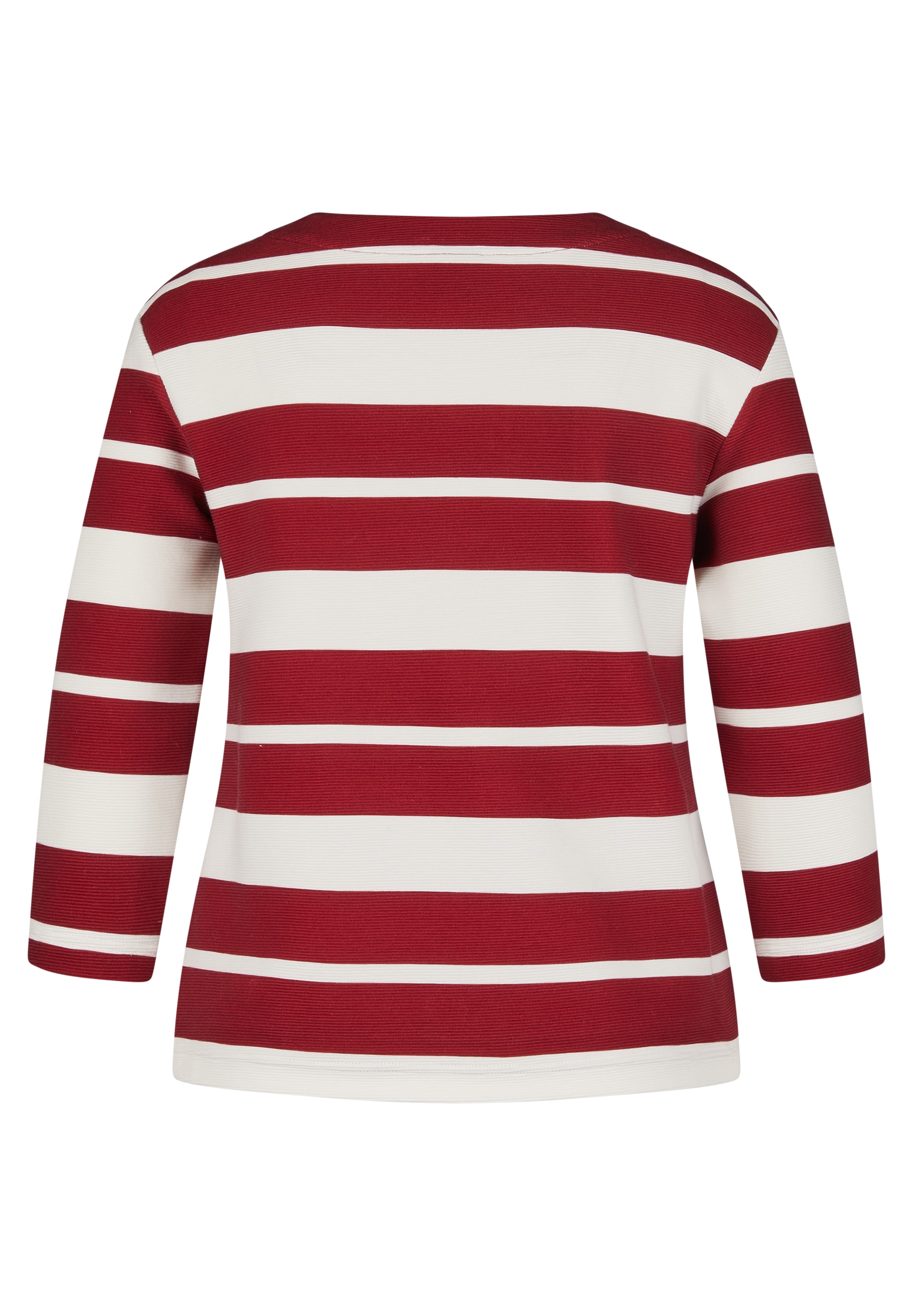 Rabe T-shirt à manches 3/4 im Streifen-Design und mit Nieten-Details