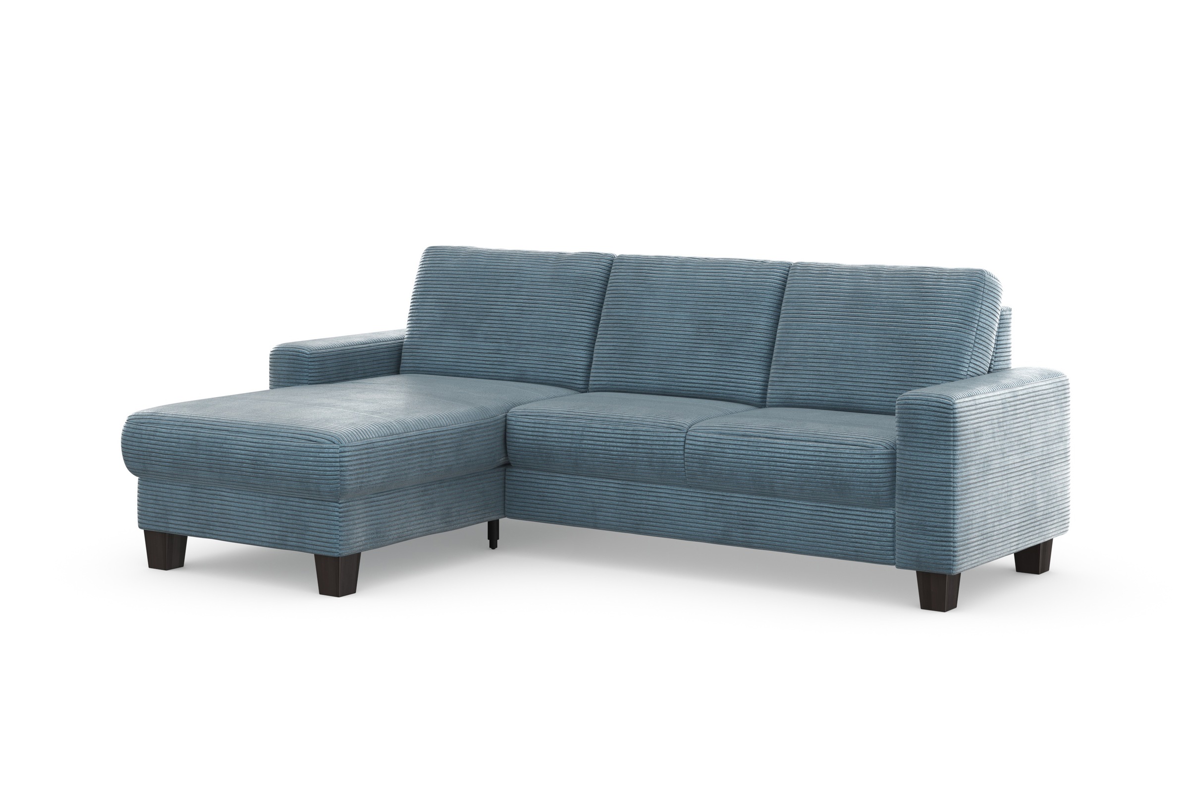 Home affaire Ecksofa »Summer L-Form« mit Recamiere, mit oder ohne Bettfunktion und Bettkasten, Cord-Bezug,