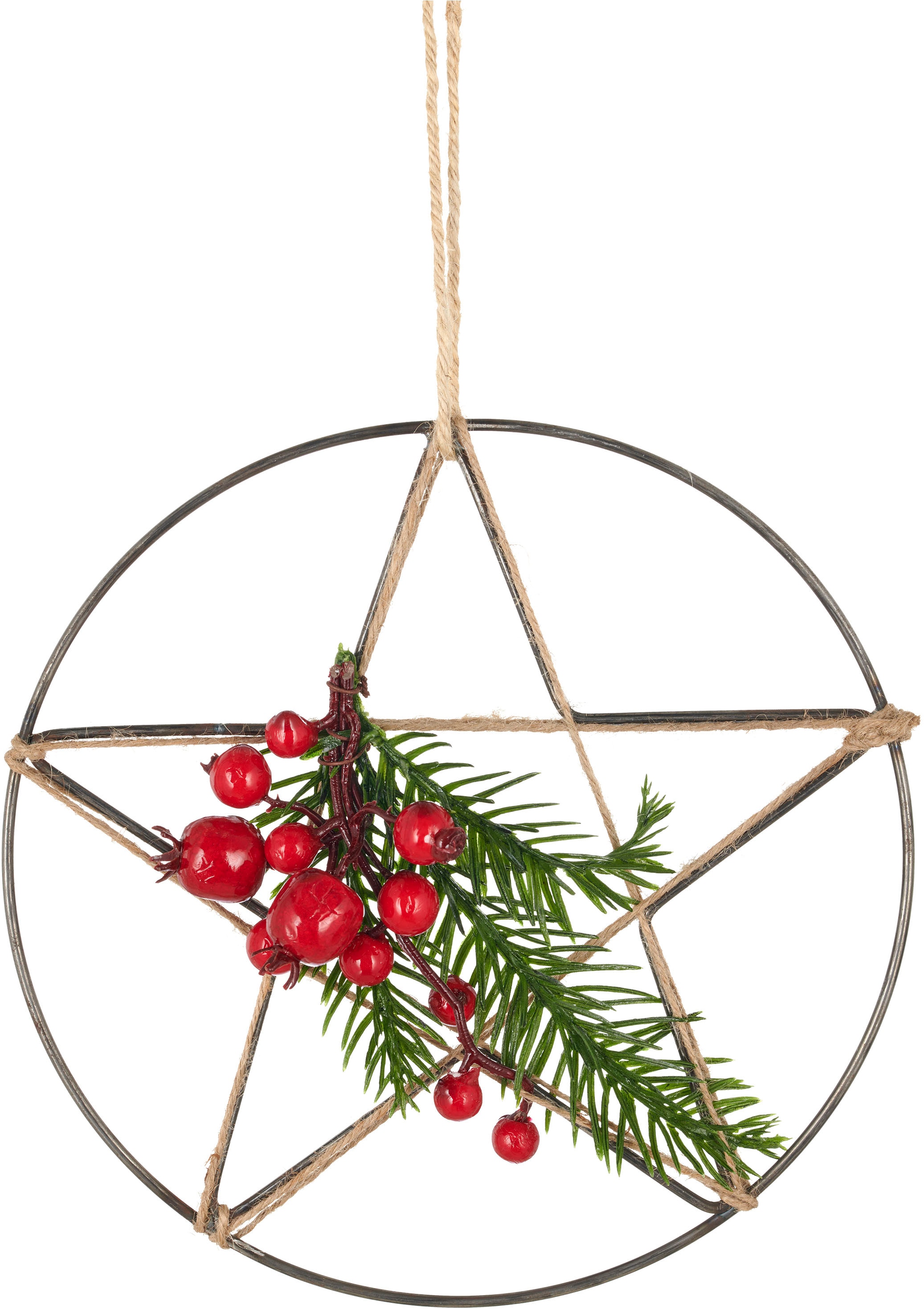 Creativ green Winterliche Kunstpflanze »Sternhänger« mit niedlichen Details