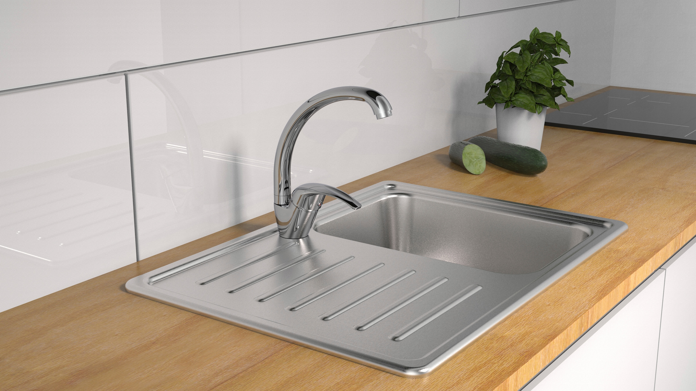 Schütte Spültischarmatur »DIZIANI« 360° schwenkbarer Wasserhahn Küche, Mischbatterie, Chrom