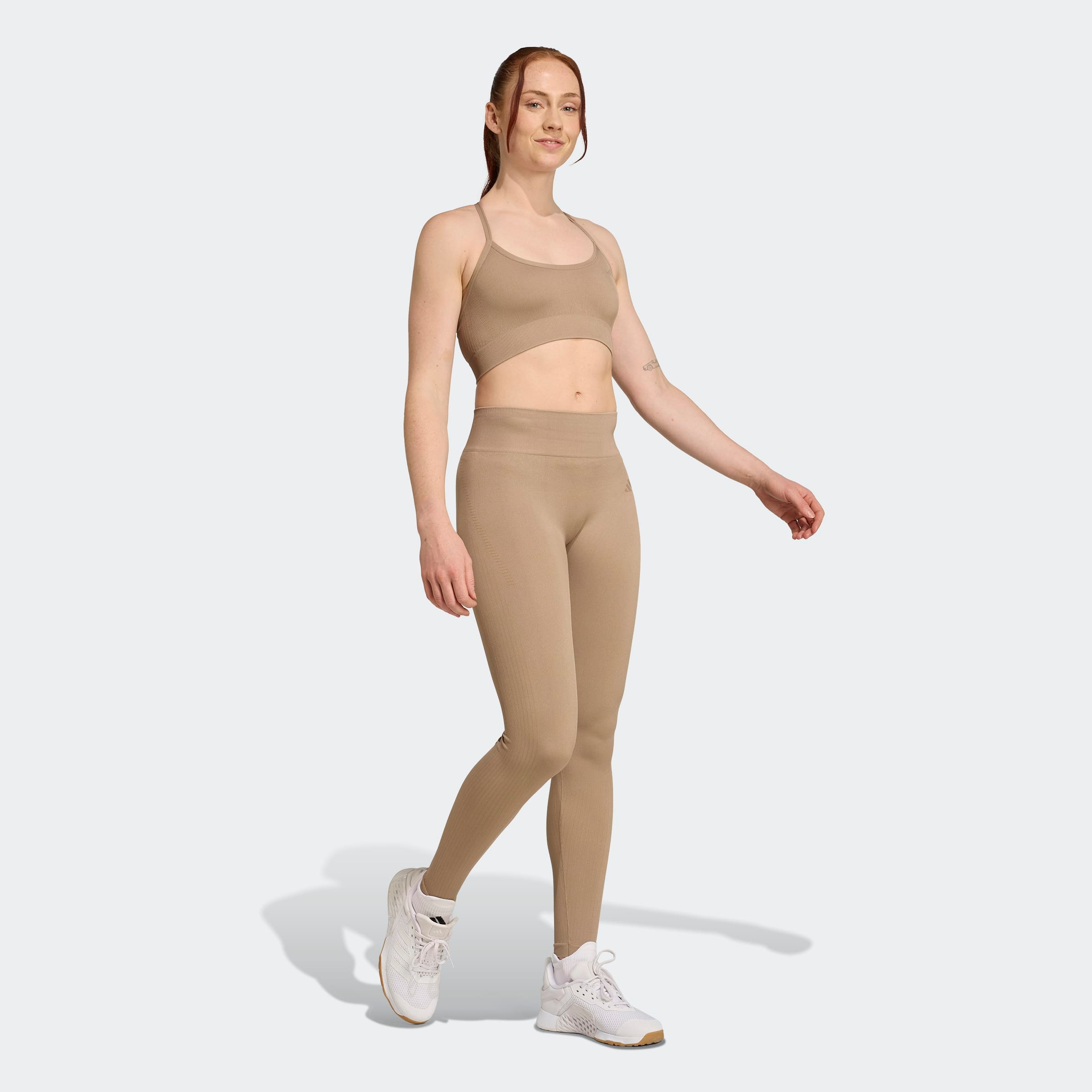adidas Performance Trainingstights »WORKOUT ESSENTIALS FULL-LENGTH KNIT LEGGINGS«  nahtloses Strickmaterial, stützend, mit CLIMACOOL