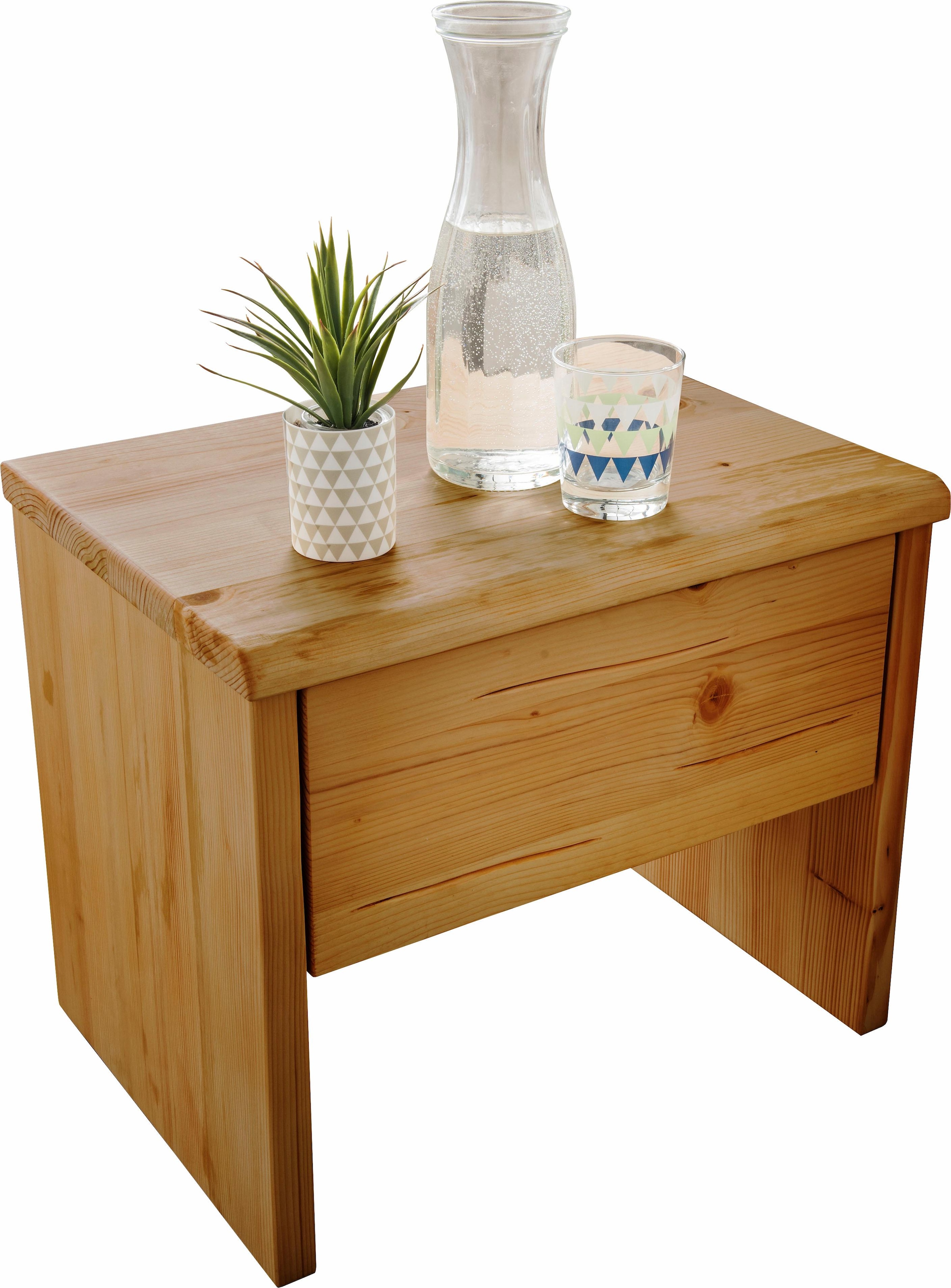 Home affaire Schlafzimmer-Set »Ultima, 3-tlg., Bettgestell & 2 Nachttische aus massivem Fichtenholz« Liegefläche 180x200cm, Belastbarkeit je Seite bis zu 200kg, 