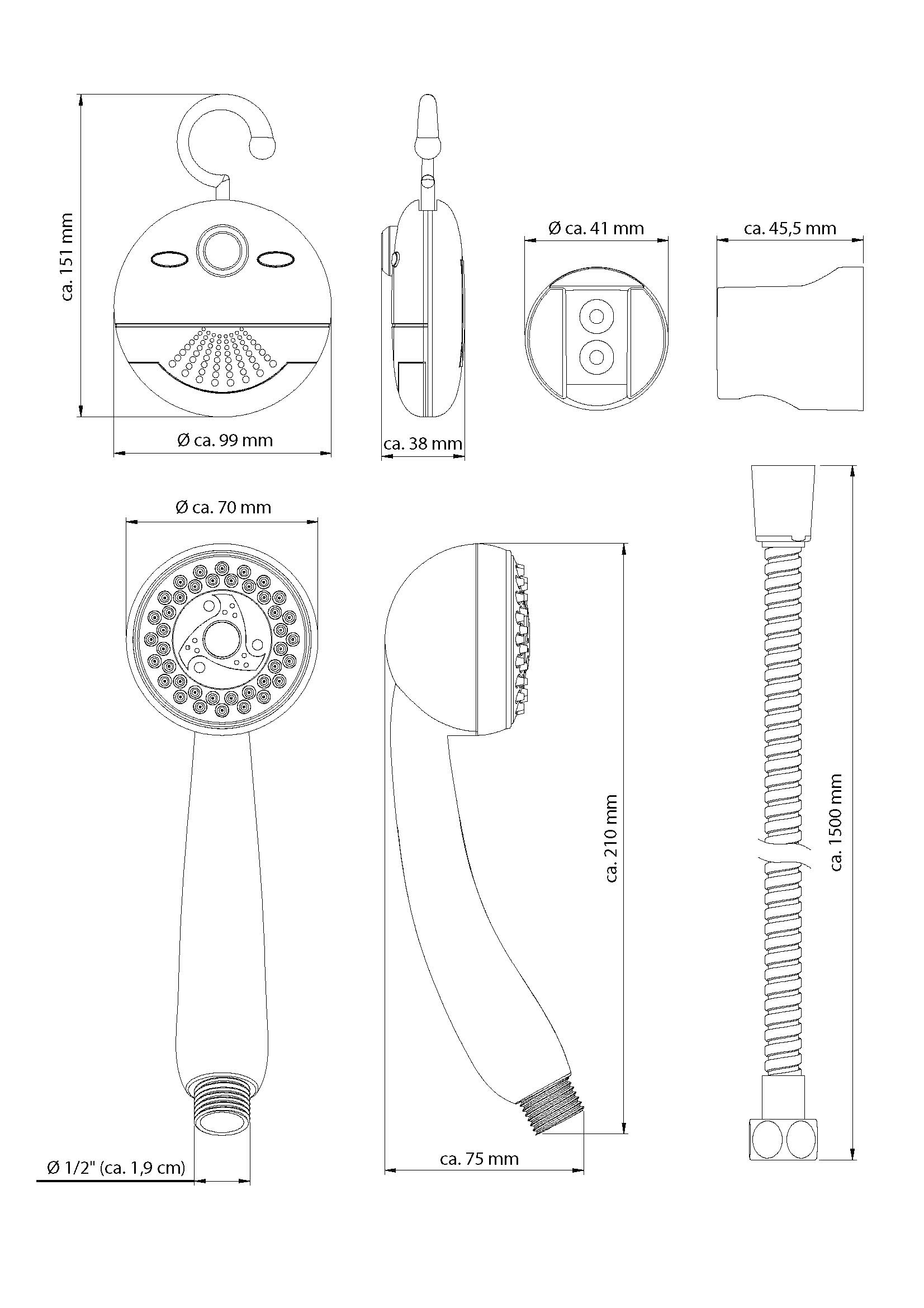 Kirchhoff Handbrause »SHOWER & SWING« mit Duschradio