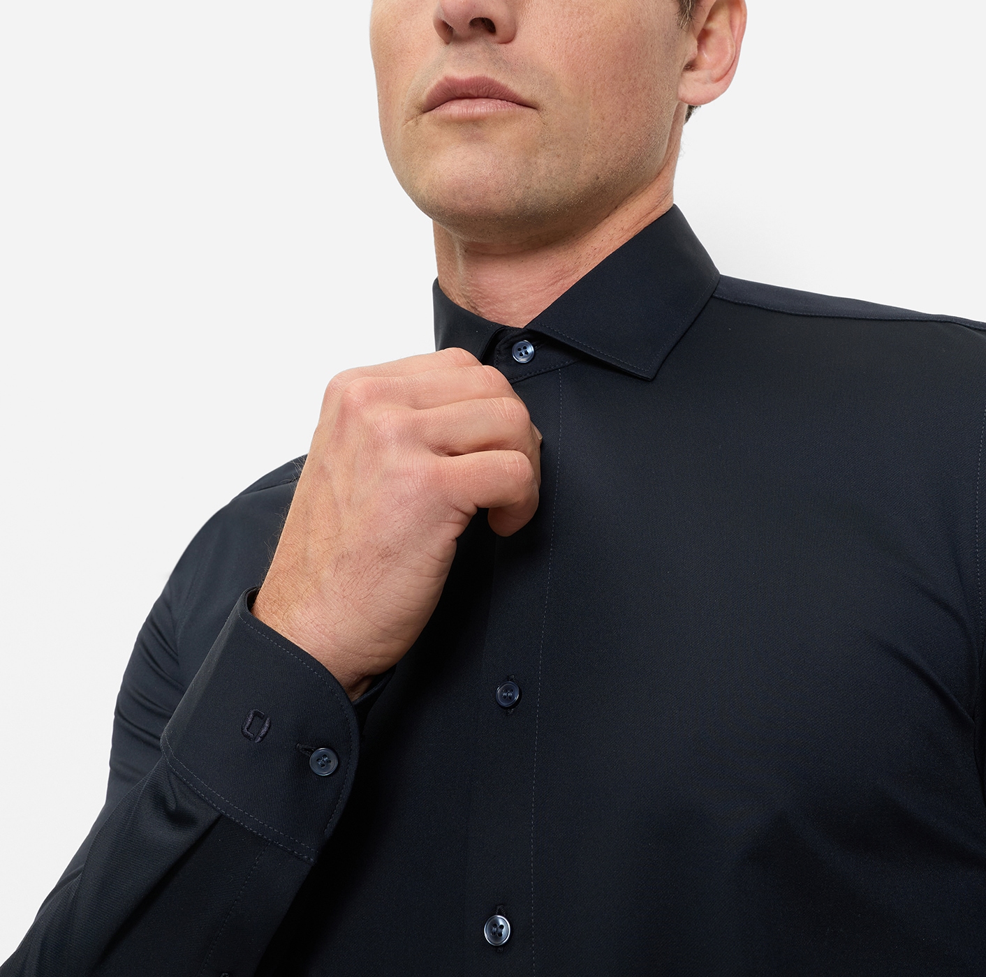 OLYMP Chemise à manches longues »Level Five 24/Seven« Atmungsaktiv, Jersey, sehr dehnbar, body fit, Modern Kentkragen