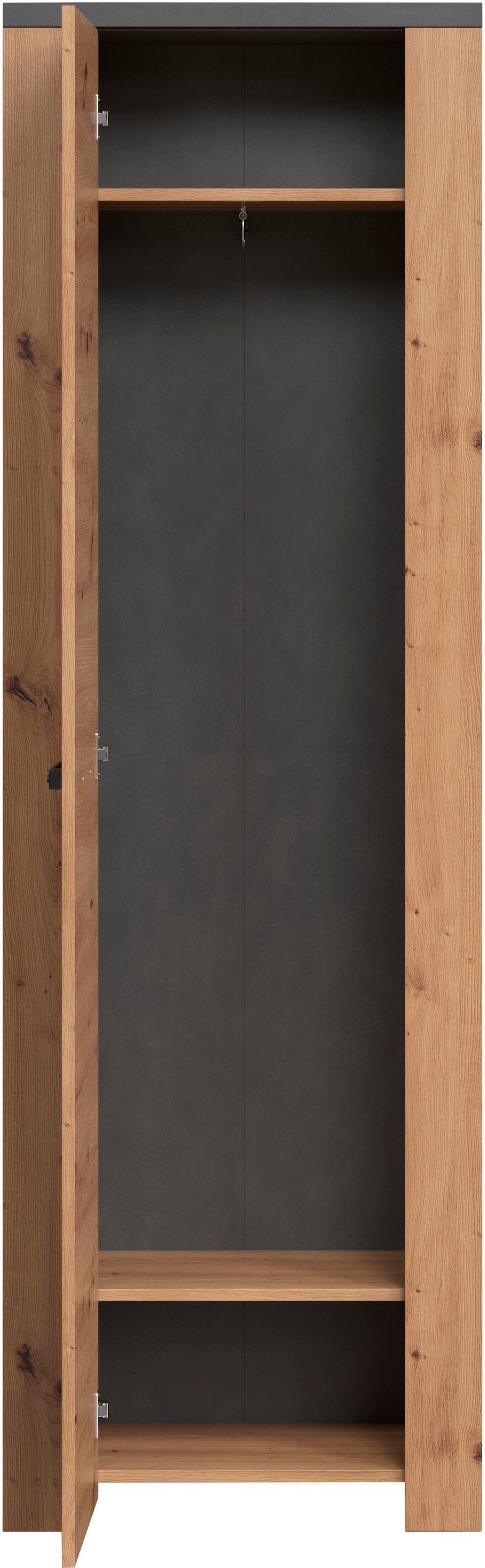 Home affaire Armoire vestiaire »Ambres Inkl. ausziehbarer Kleiderstange« 1 cuis tlg. Garderobenpaneel mit Ablage & Haken - (B/T/H) 62/26/199 cm