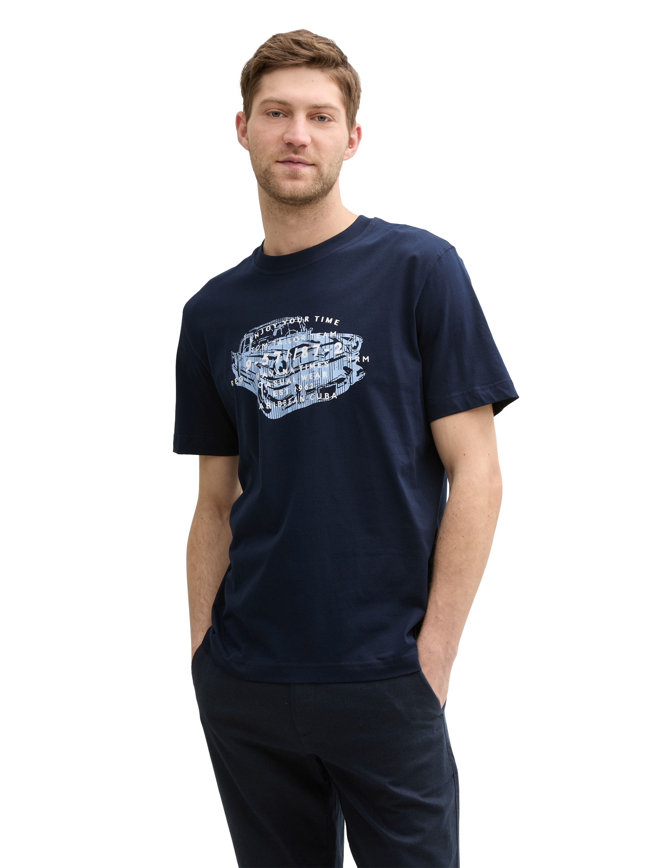 TOM TAILOR T-shirt, 2 cuis mit Frontprint
